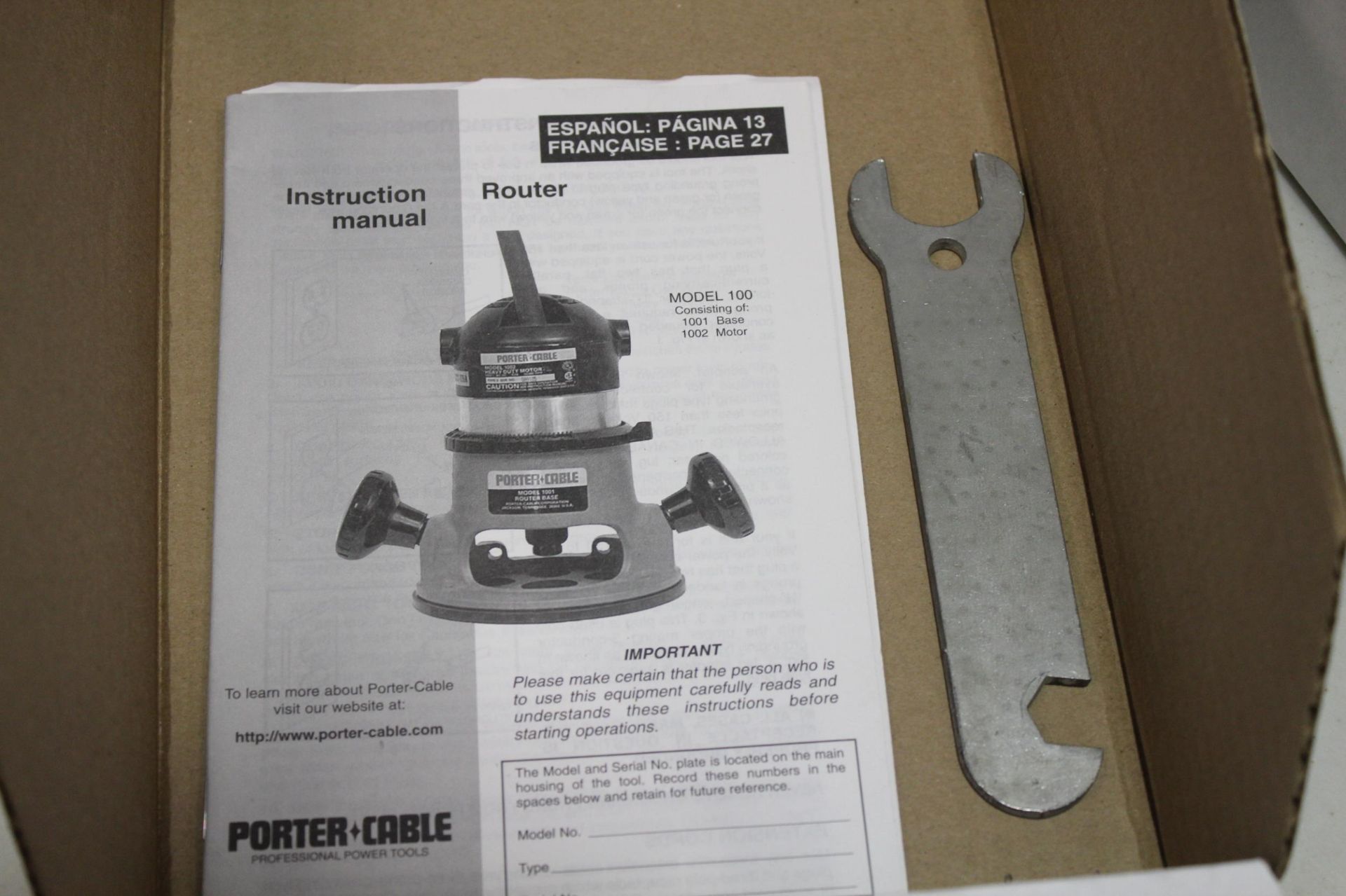 Porter Cable 1002 Router w/ 1001 Base - Image 5 of 5