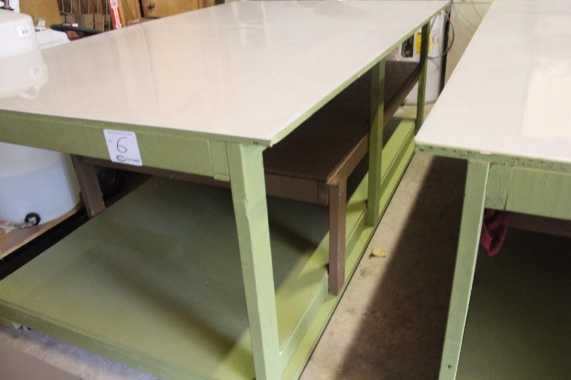 4' X 8' Work bench with plastic top - Image 5 of 5