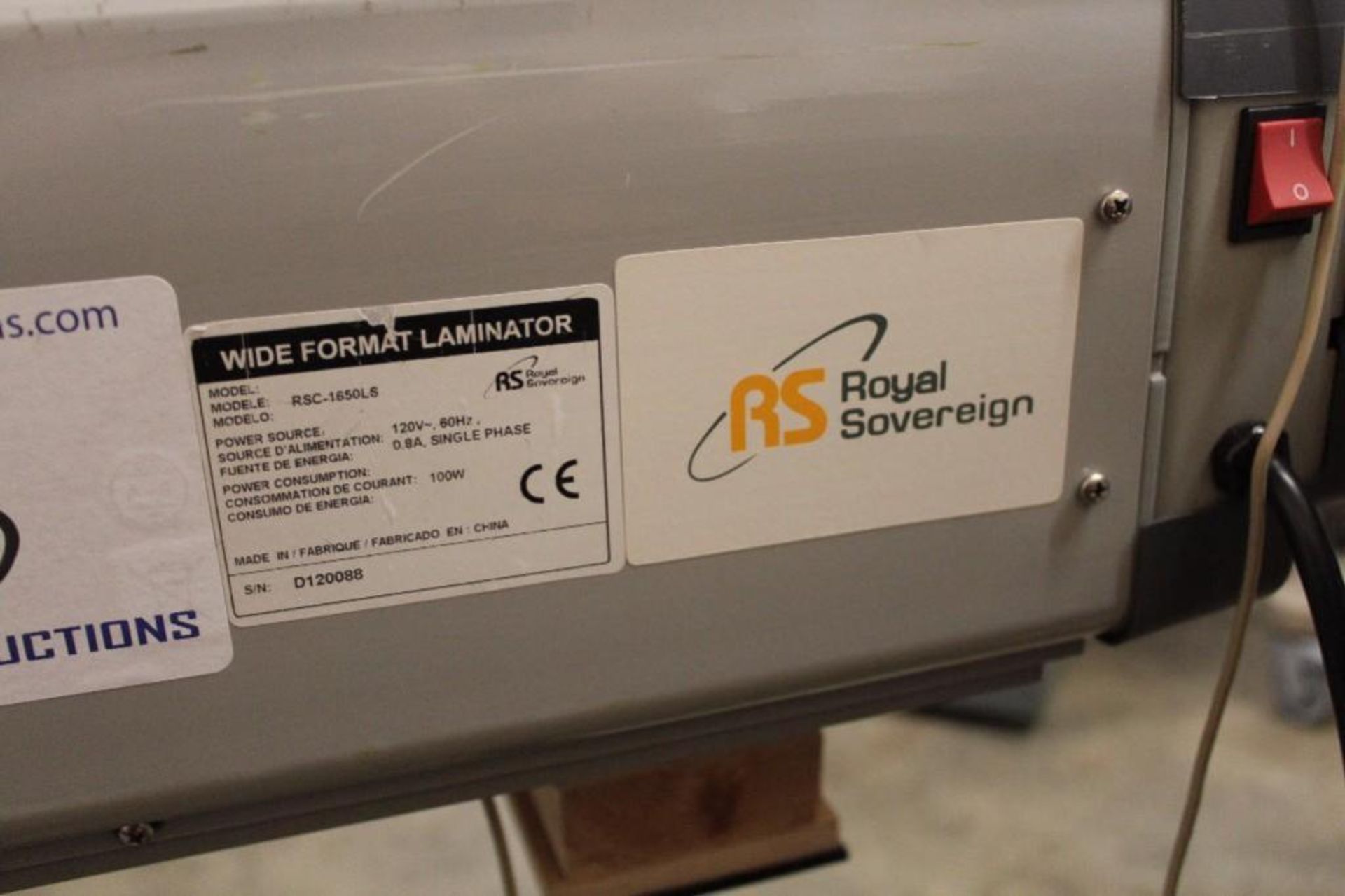 Royal Sovereign RSC-1650LS Wide Format Laminator - Image 8 of 10