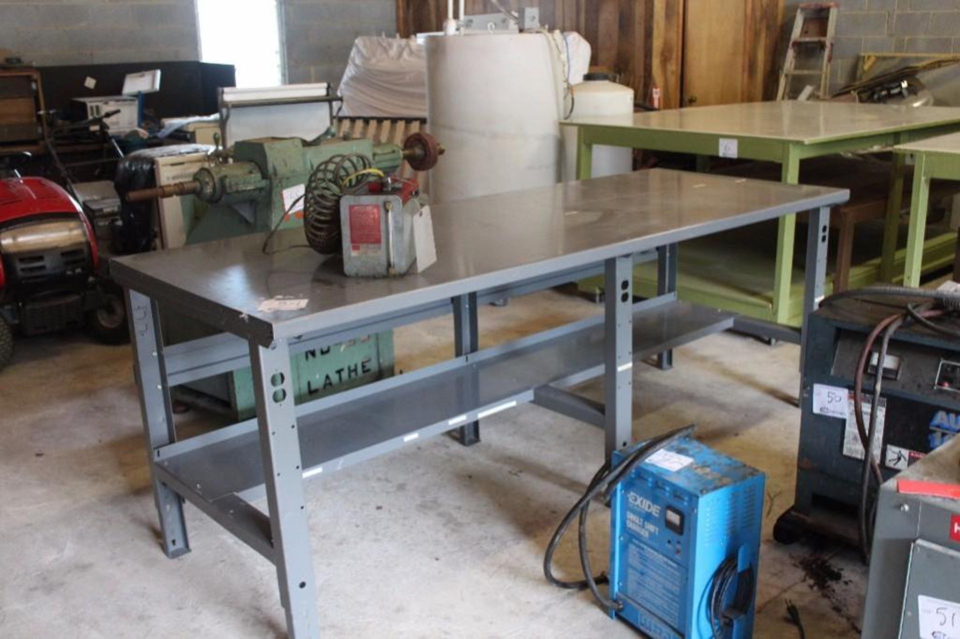 Steel workbench 8' x 3' x 3'