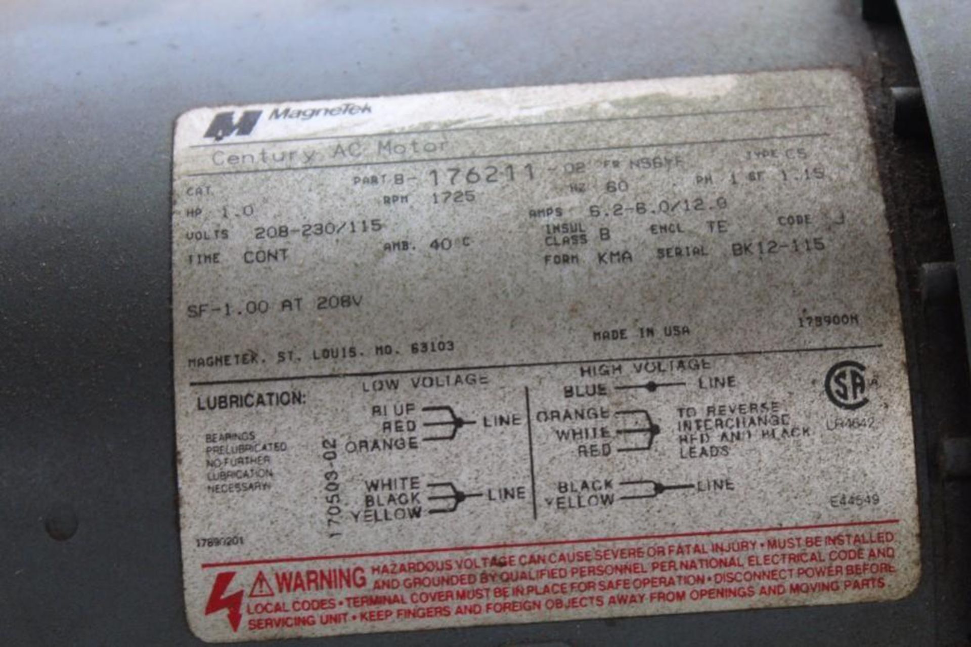 Air technical Industries model number GLD 54048 2000 pound hydraulic lift. 4' x 4' decknow 115/208-2 - Image 7 of 7