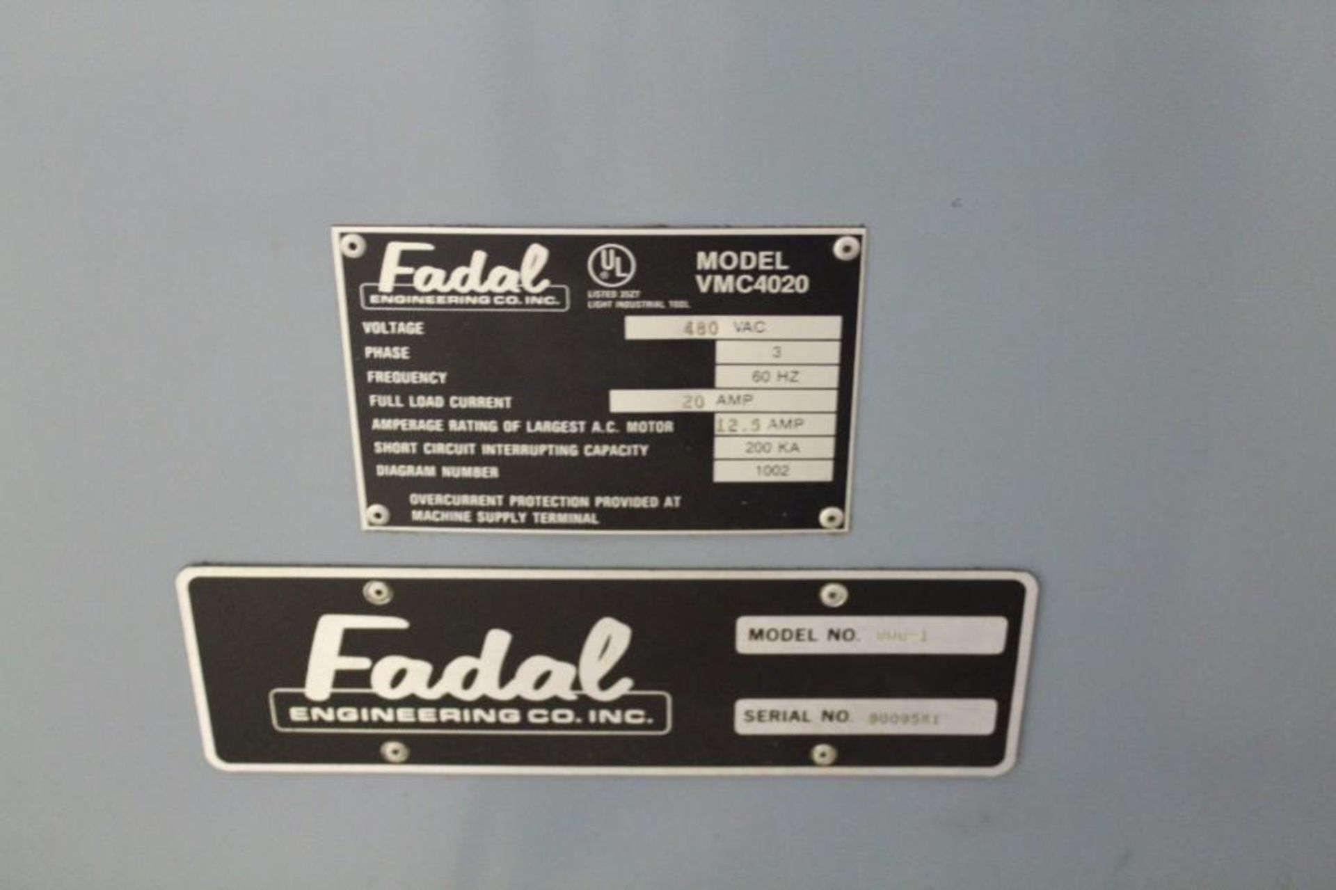 Fadal4020 VMC Vertical Machining Center.(video) 40" x 20" x 20" Travel, 10,000 RPM spindle Coolant S - Image 7 of 8