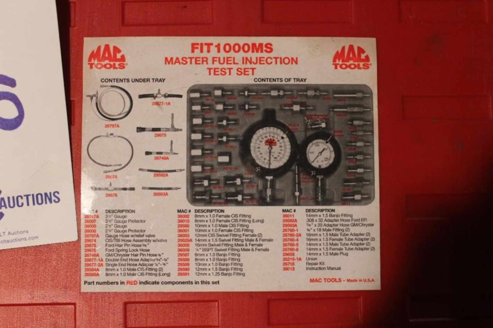 Mac Tools FIT1000MS fuel injection tester & 2 point harness tester kit FID8838 - Image 3 of 5