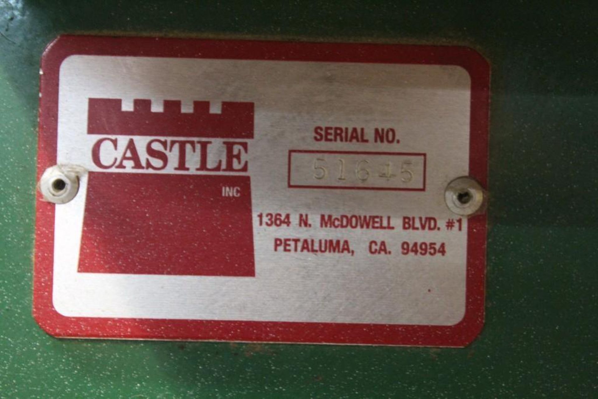 Castle model TSM - 21 screw pocket machine Serial no. 51645 115v/1ph - Image 9 of 9
