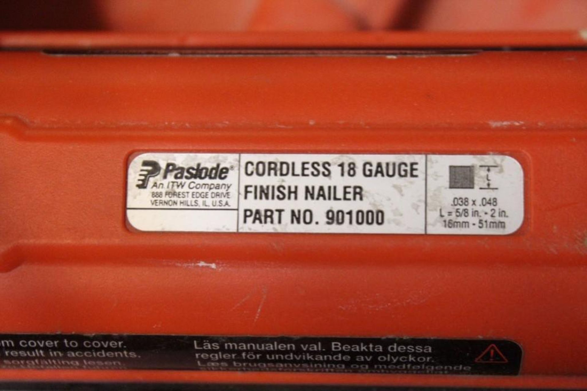 Paslode 18 gauge cordless finish nailer PartNo.901000 - Image 5 of 6