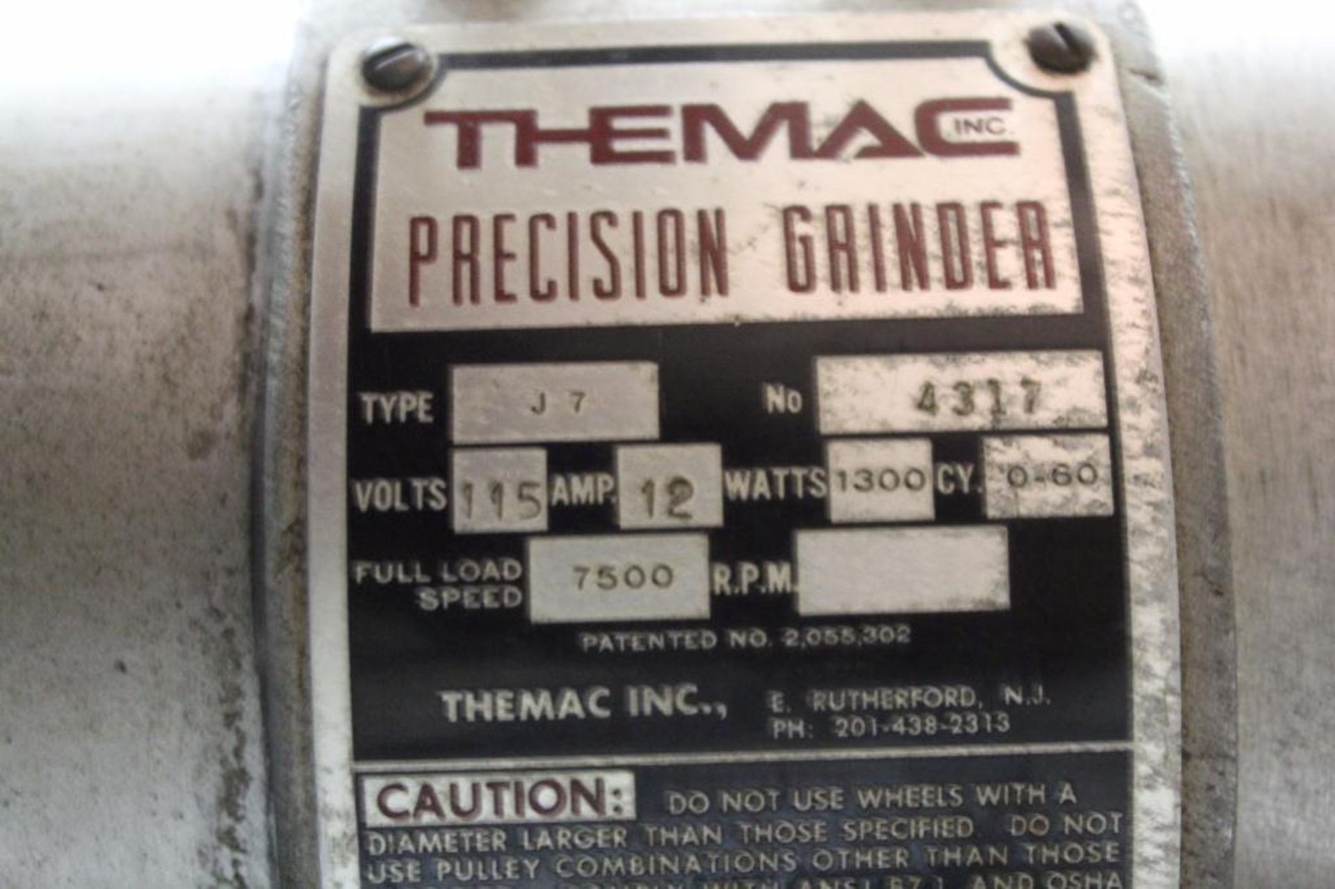 Themac J-7 Precision grinder 7500 RPM/ 115v/1ph - Image 5 of 5