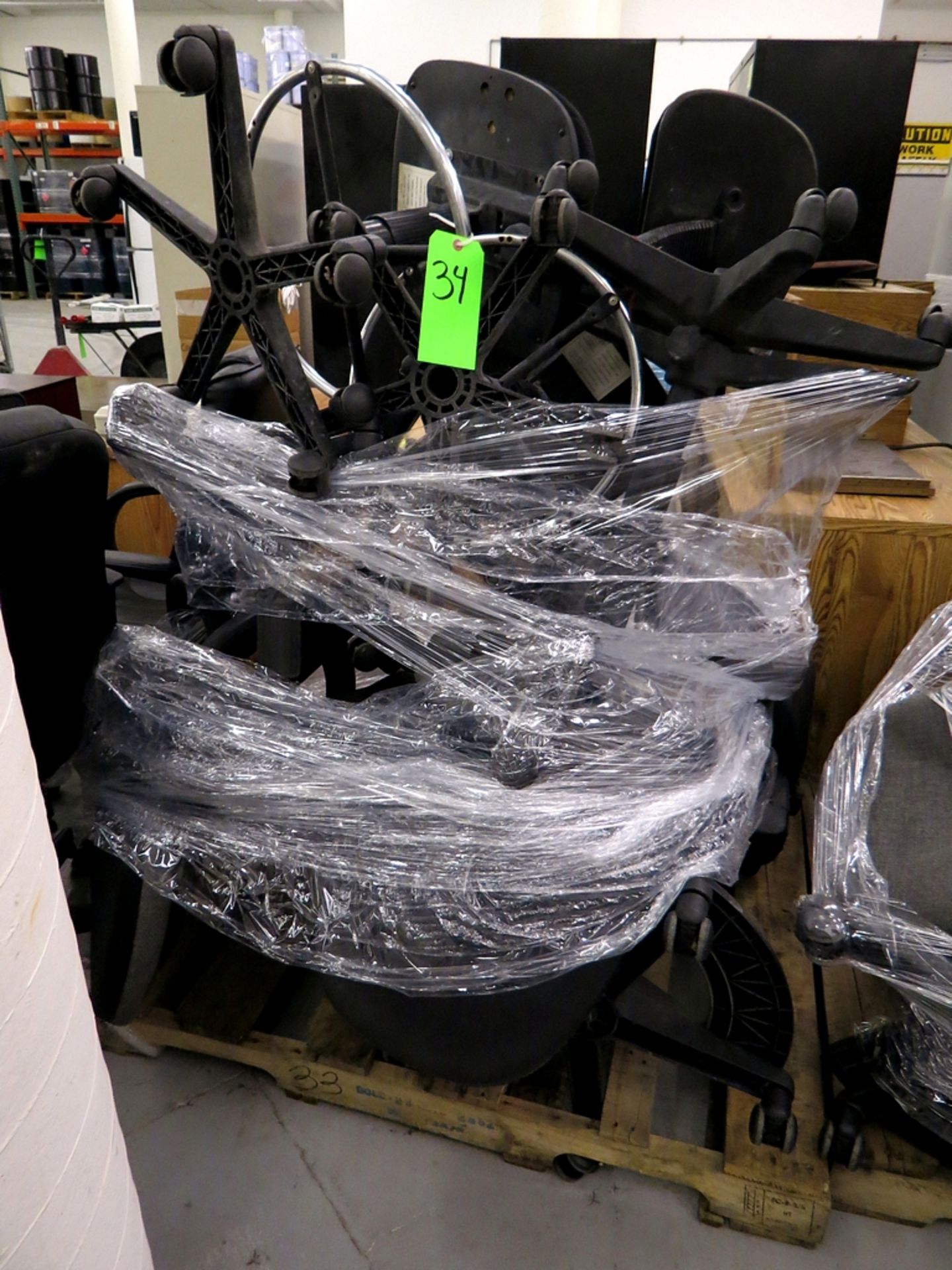 Pallet of office chairs
