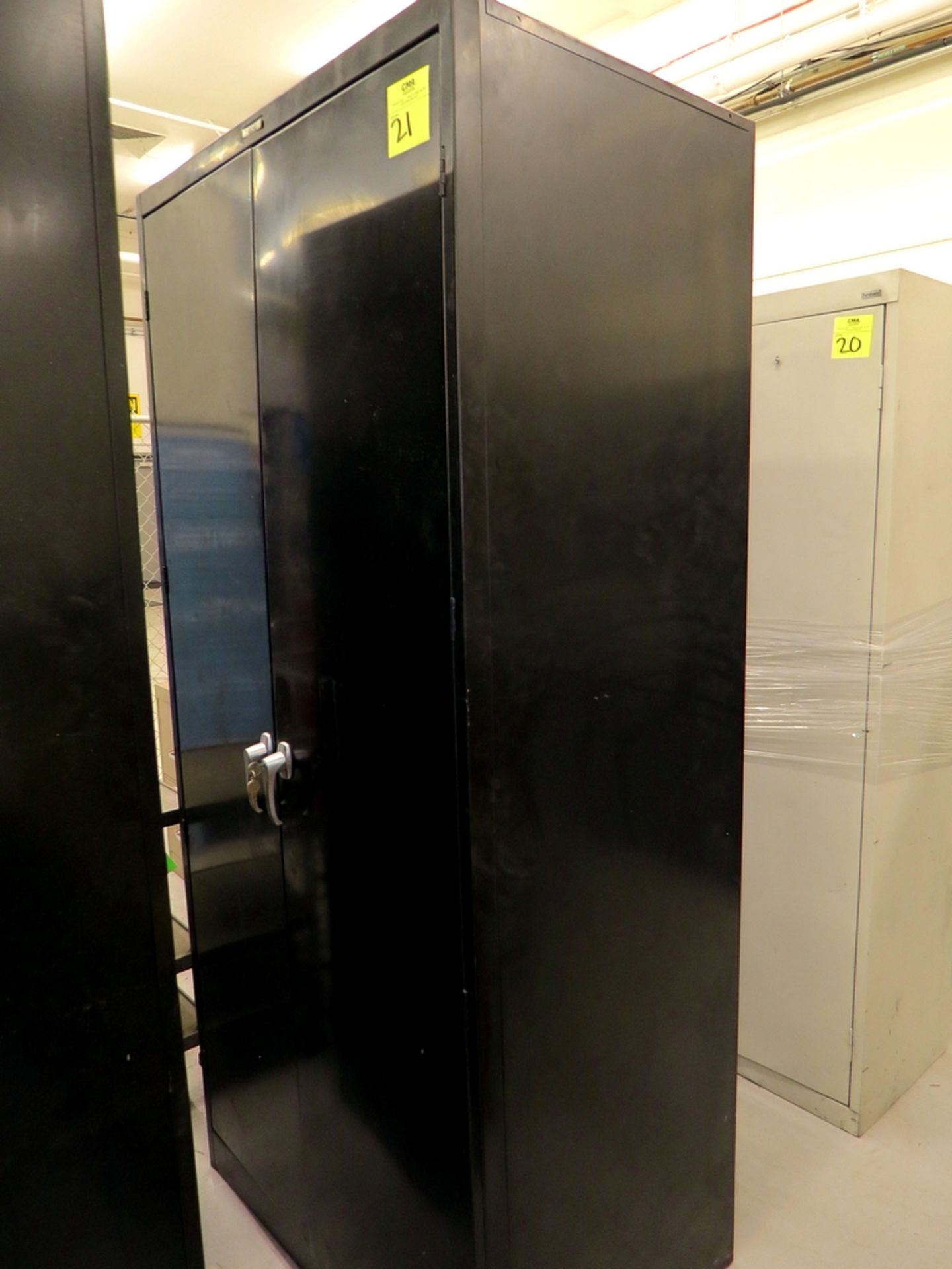 2 door storage cabinet black