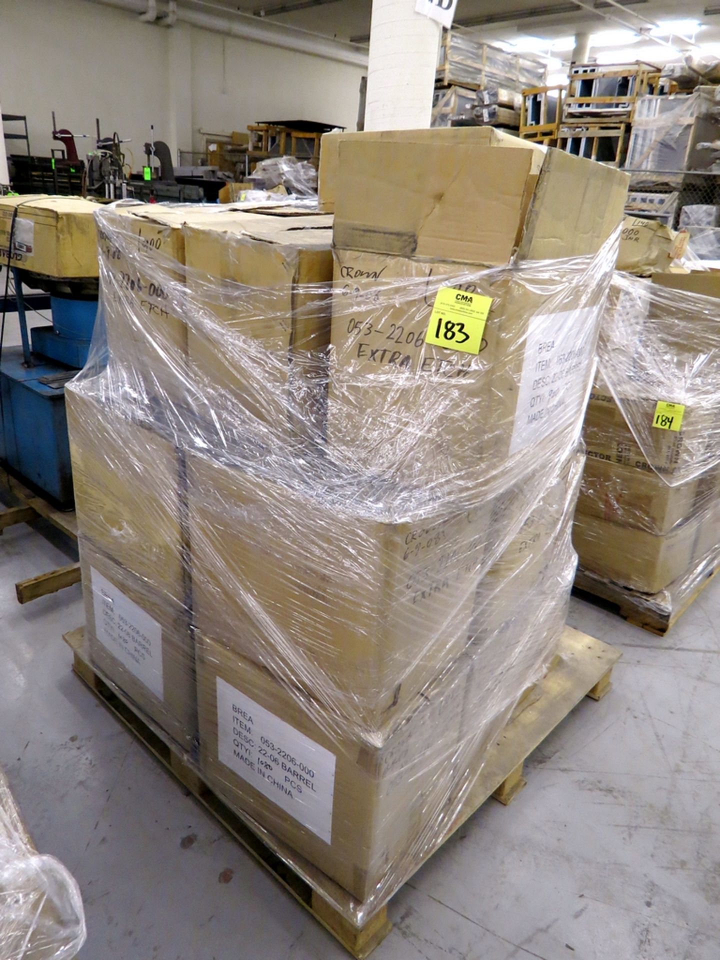 Pallet of assorted inventory