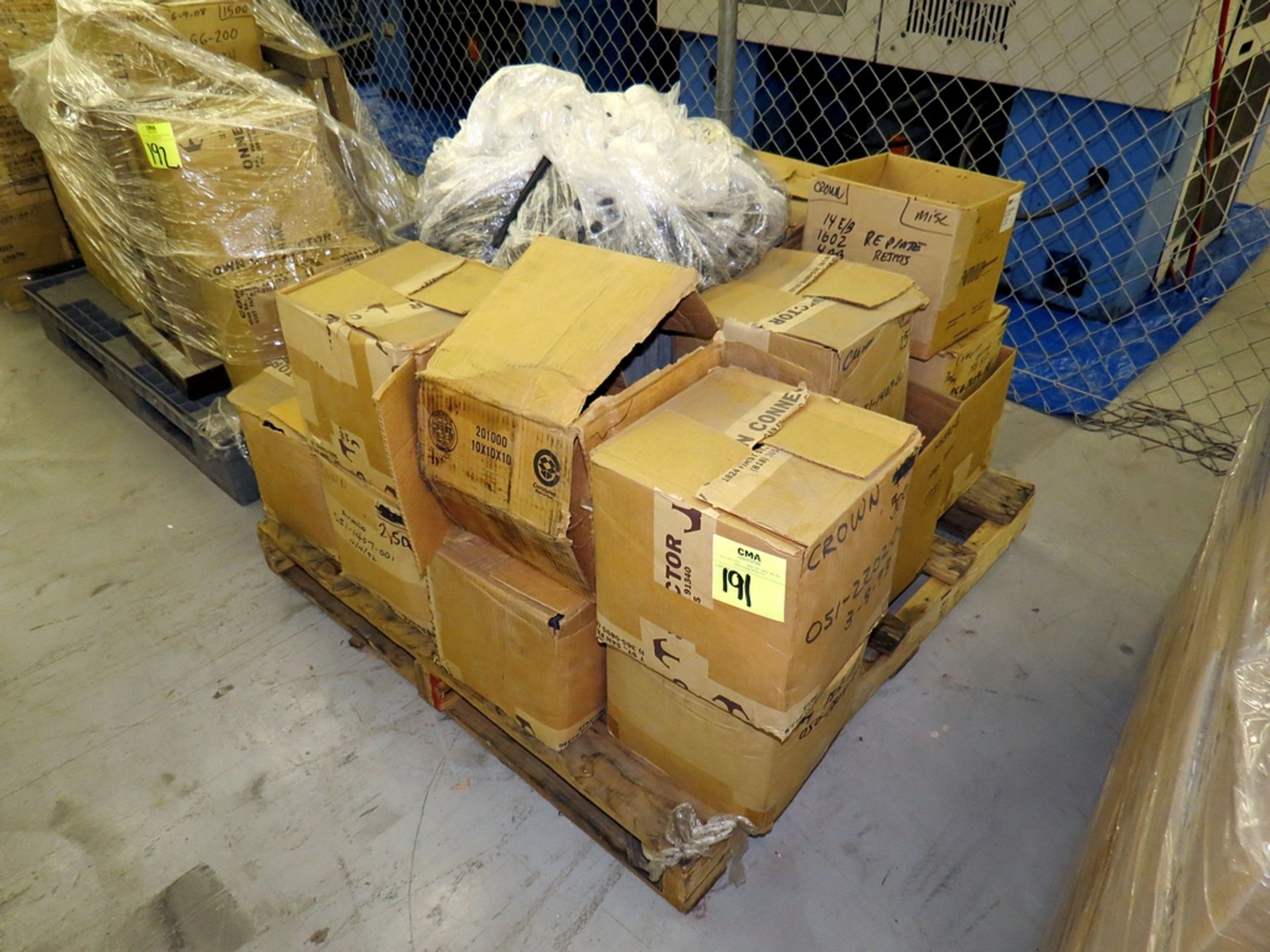 Pallet of assorted inventory