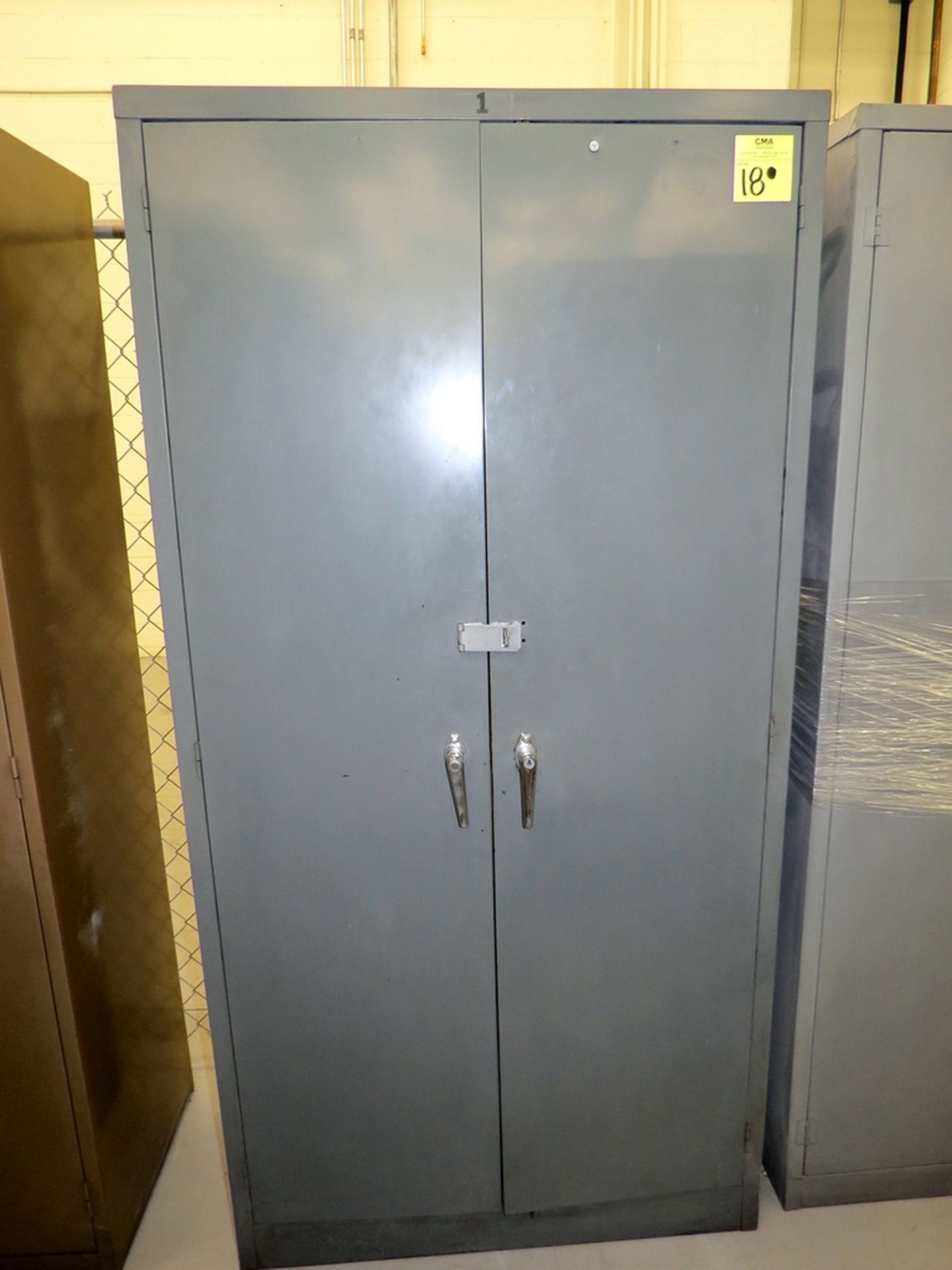 2 door storage cabinet grey