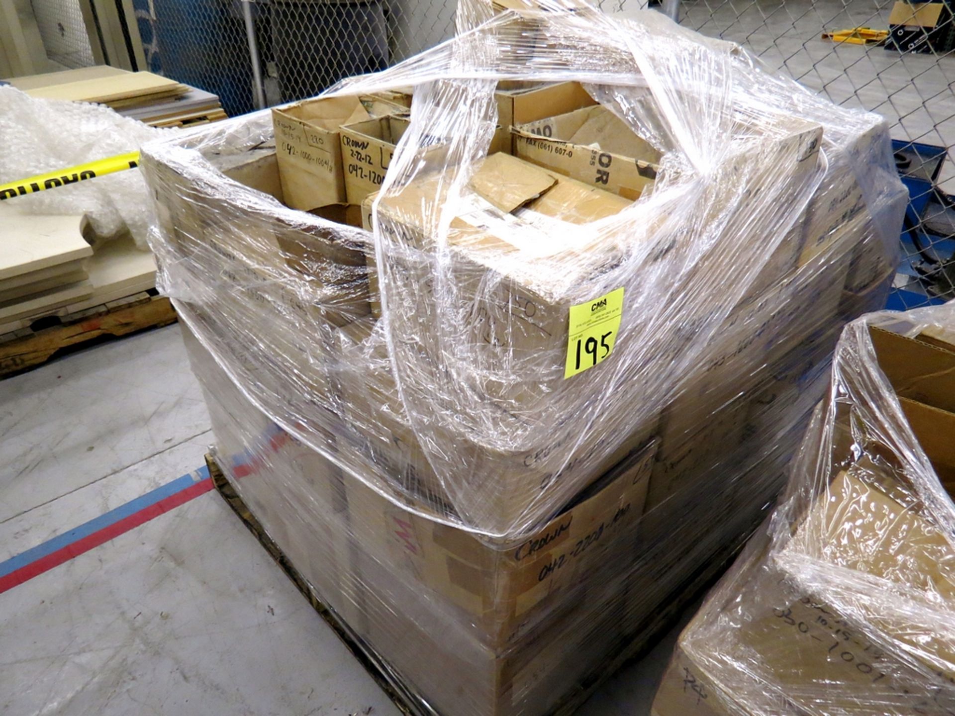 Pallet of assorted inventory