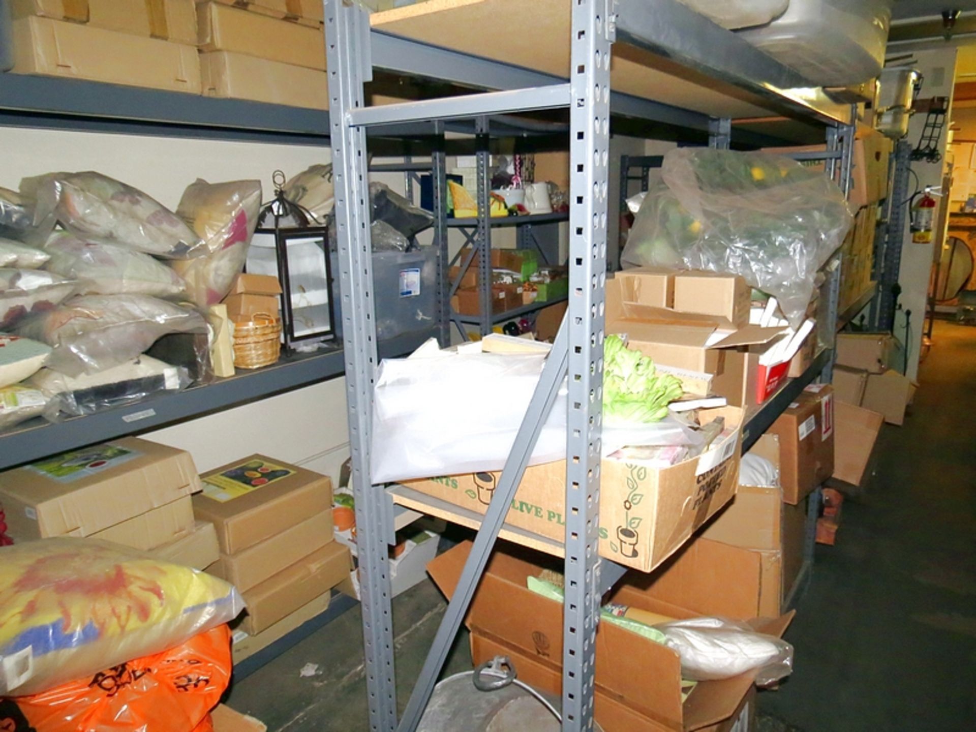Lot Contents of Retail Storage Room, Pillows, Plates, Assorted Decor, Metal Displays - Image 3 of 6