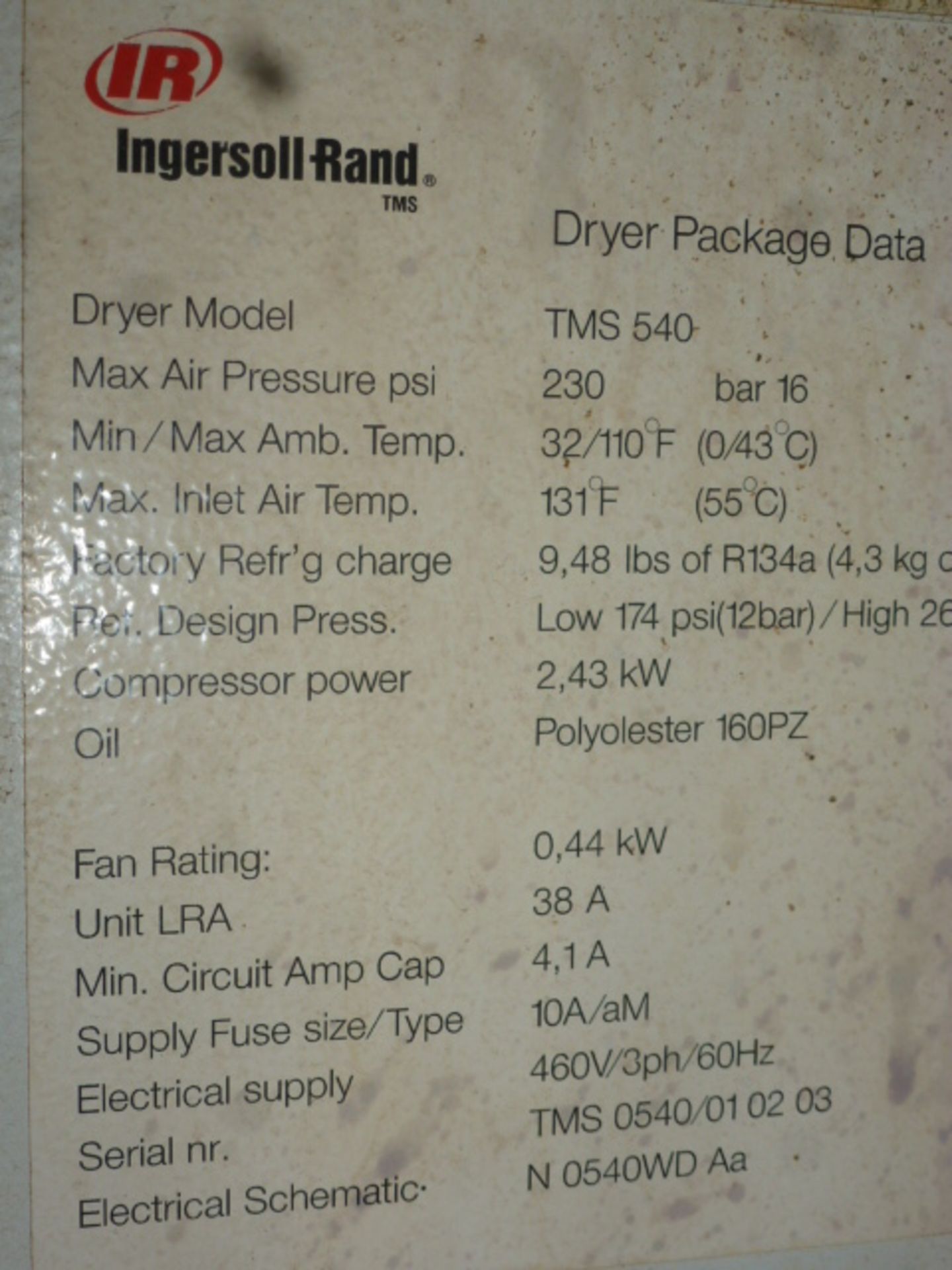 Ingersoll Rand Air Compressor, 125-PSIG, m/n SSR-EP50 SE, s/n G6369U97312 - Image 3 of 7