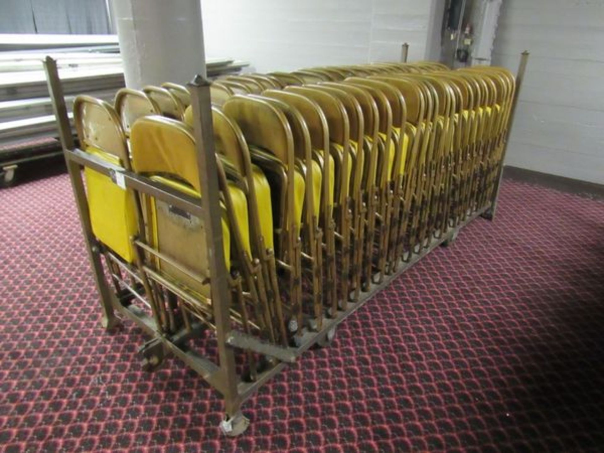 (qty - 50) Folding Chairs w/ Rolling Cart-