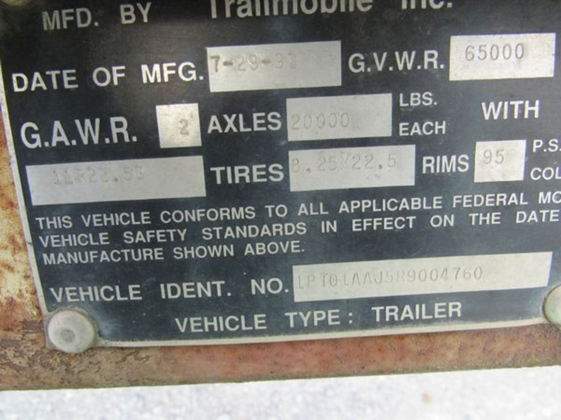 1993 Trailmobile 44' Box Trailer- - Image 14 of 25
