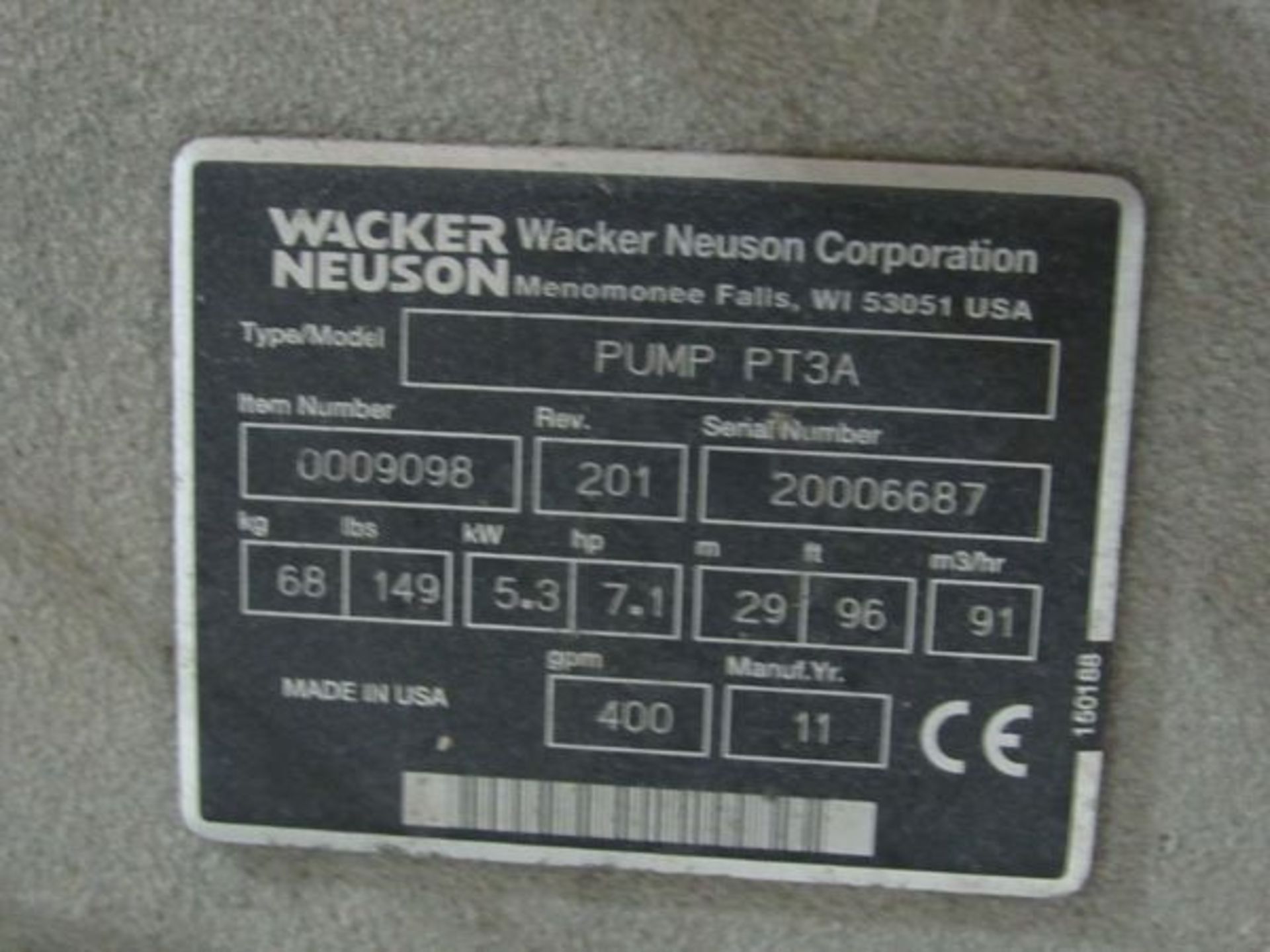 Wacker Neuson Pump- - Image 9 of 9