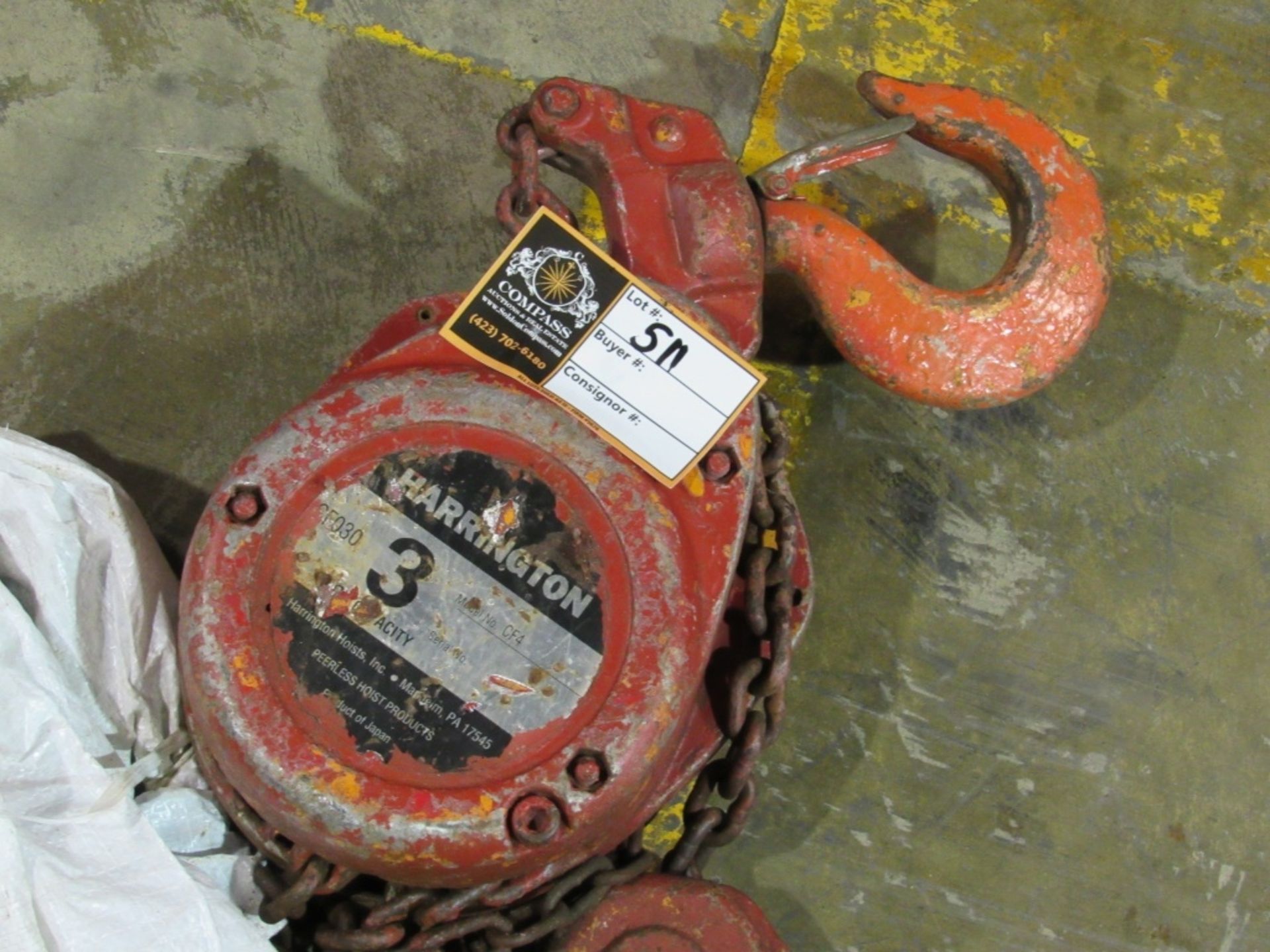 3 Ton Chain Hoist- - Image 2 of 4