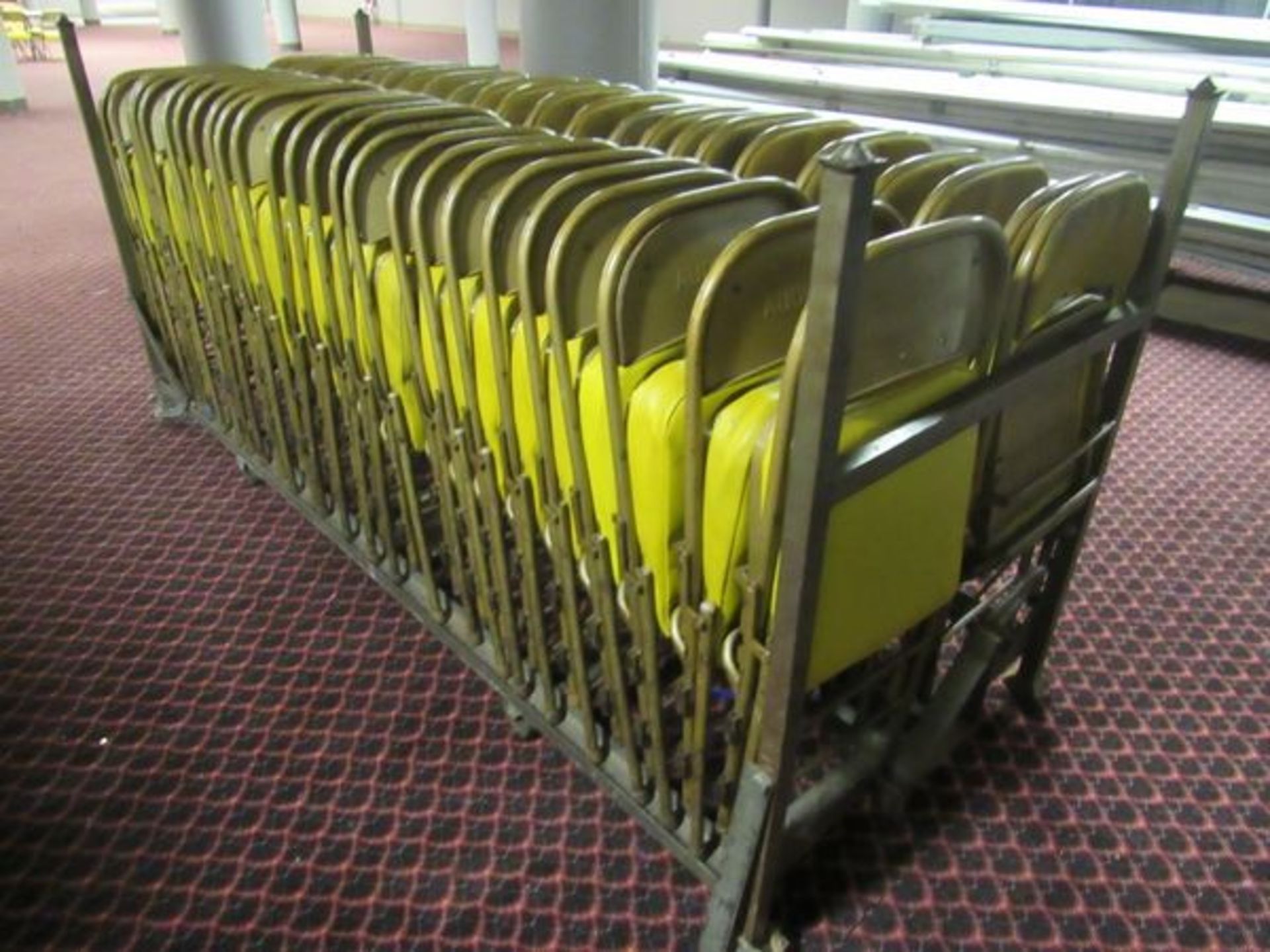(qty - 50) Folding Chairs w/ Rolling Cart- - Image 2 of 8