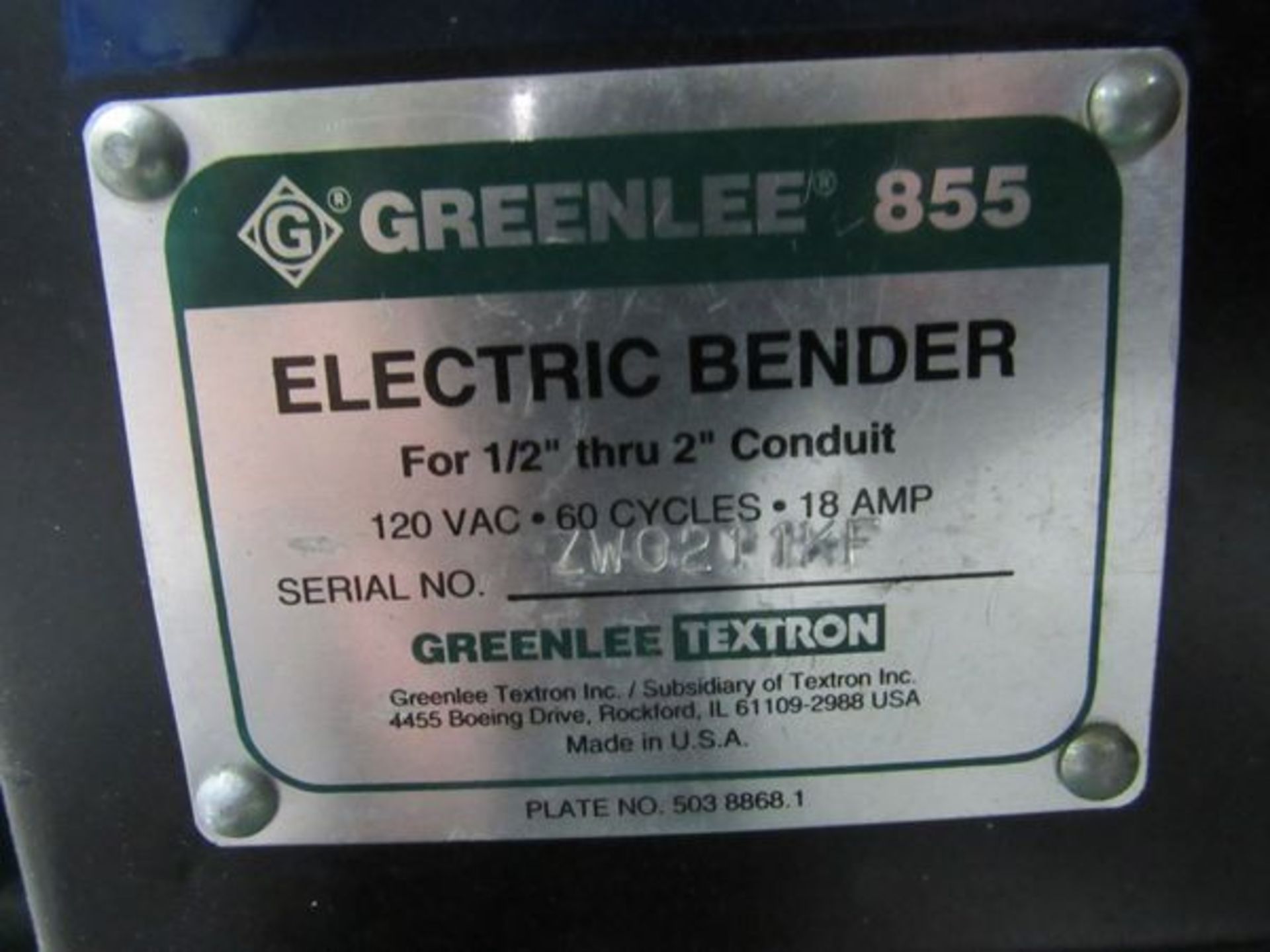 Greenlee 855 Smart Bender- - Image 10 of 15