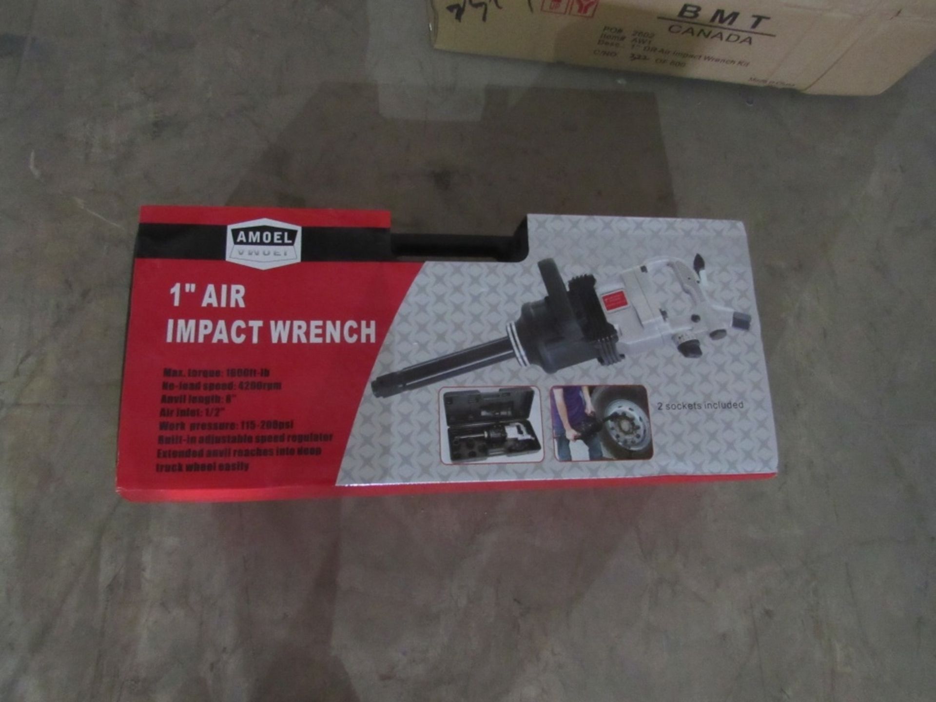 "NEW" 1" Impact Wrench Kit- MFR - DR 1" No-Load Speed - 4,200 Rpm Air Inlet - 1/2" Working PSI - - Bild 4 aus 10