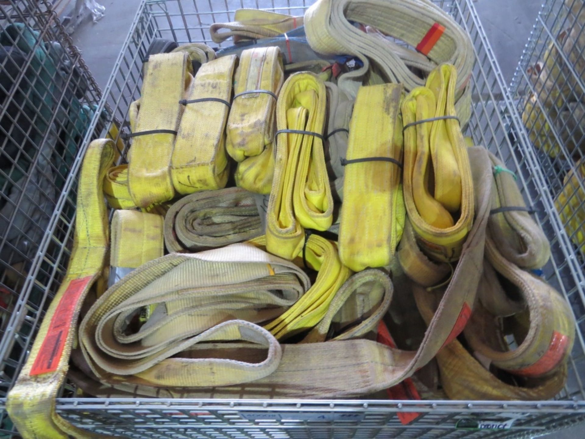 Assorted Nylon Lifting Slings- MFR - Liftall, QC21 Lengths Range From 4' to 10' 4" Wide **Basket