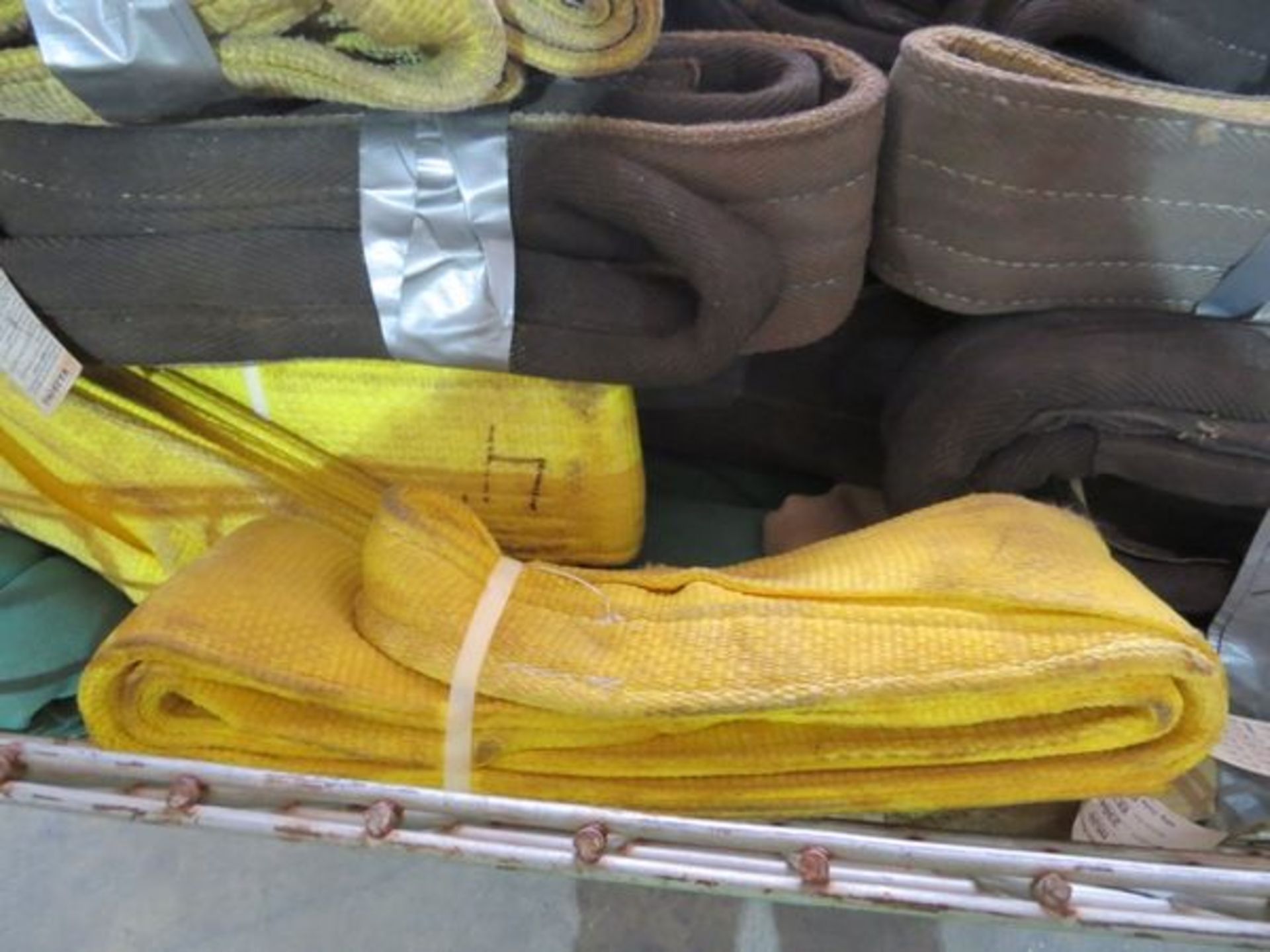 Assorted Nylon Lifting Slings- MFR - Liftall, QC21 Lengths Range From 3' to 6' 4" Wide **Basket SOLD - Image 6 of 8