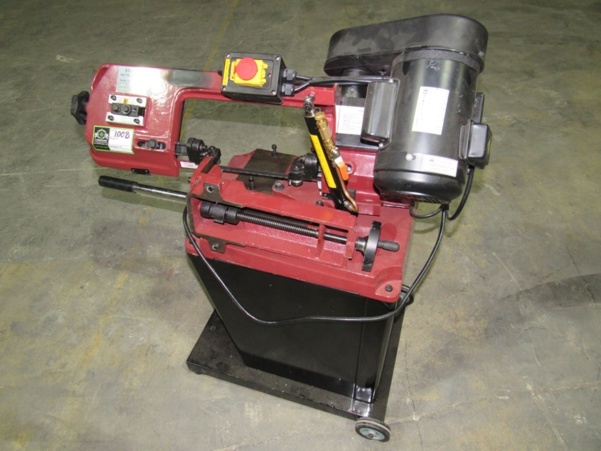 Metal Band Saw- MFR - Unknown Model - BS-128HDR 115 Volts 0.37 kW 1 Phase **Powers on and