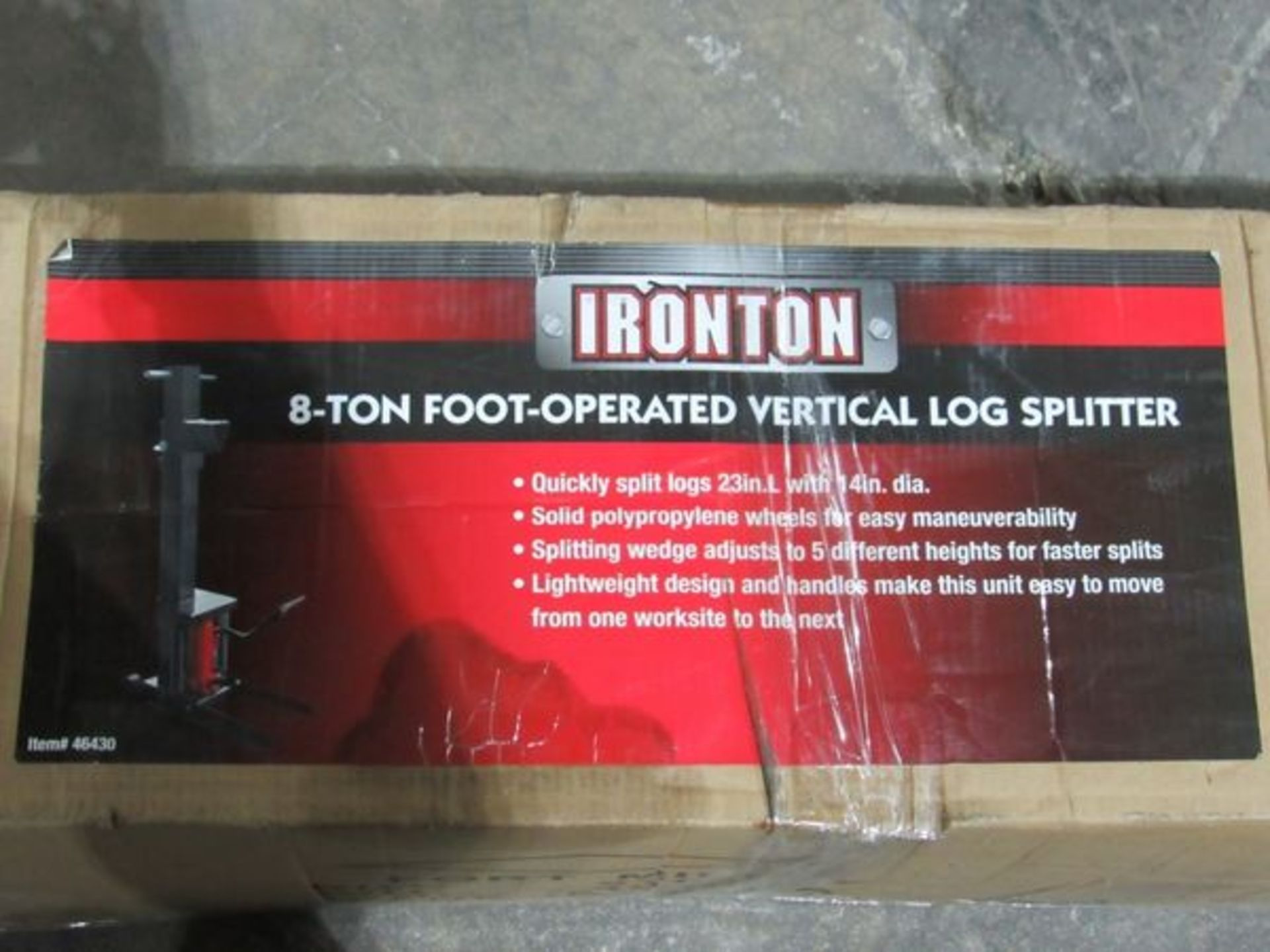 8 Ton Log Splitter- MFR - Ironton 8 Ton Foot Operated Vertical - Bild 4 aus 10