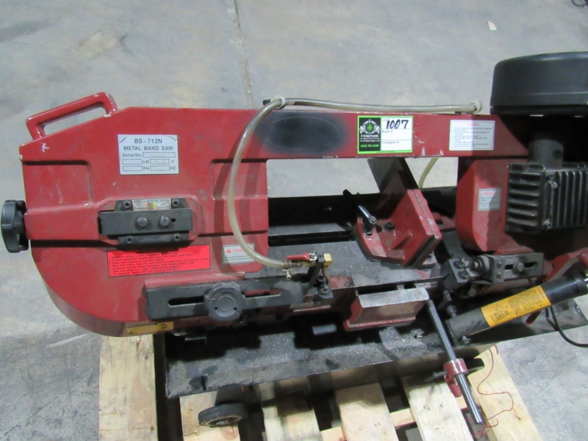Metal Band Saw- MFR - Unknown Model - BS-712N 115/230 Volts 11 kW 1 Phase **Powers on and Motor - Bild 5 aus 13