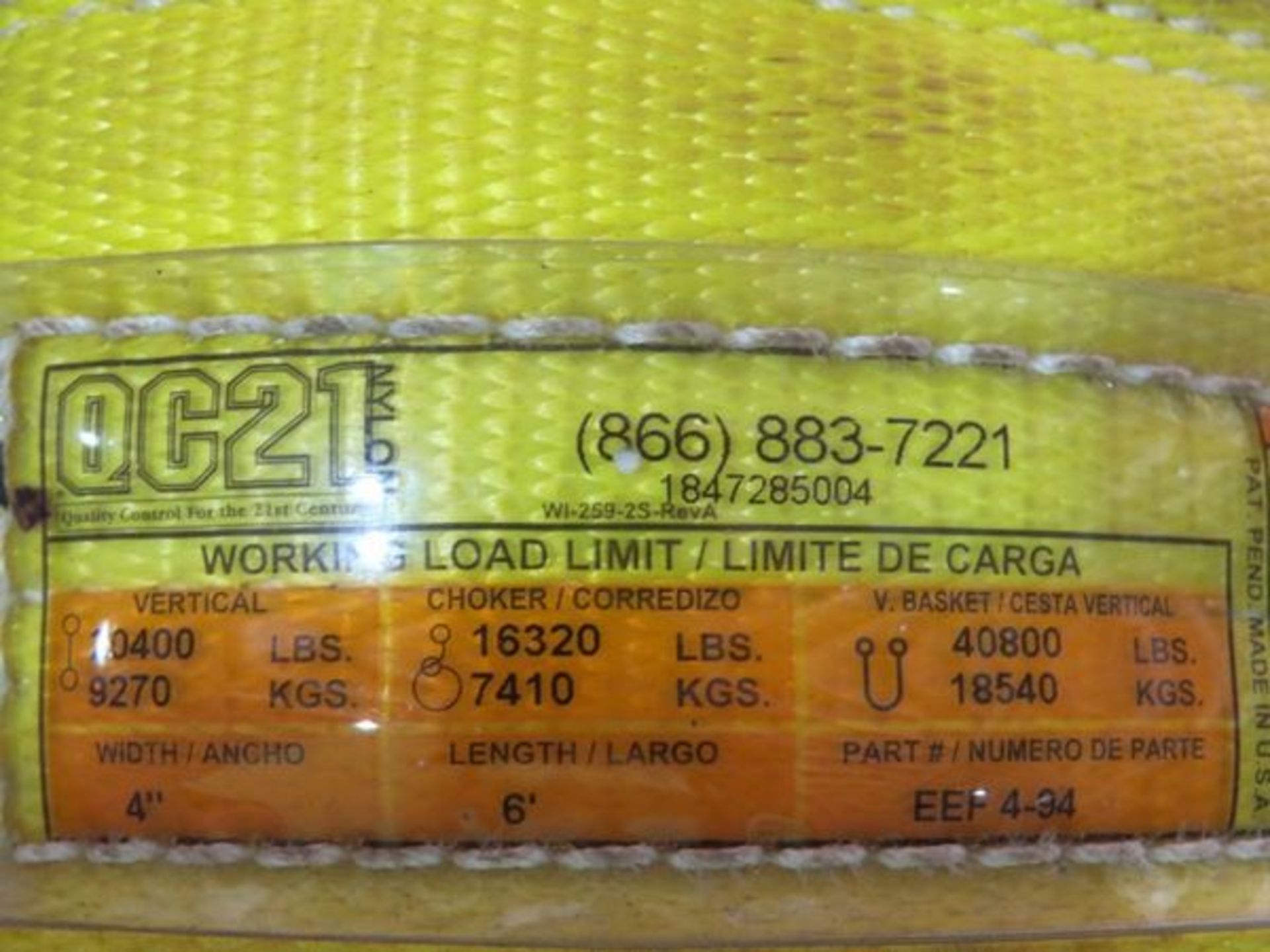 Assorted Nylon Lifting Slings- MFR - Liftall, QC21 Lengths Range From 4' to 10' 4" Wide **Basket - Image 8 of 8