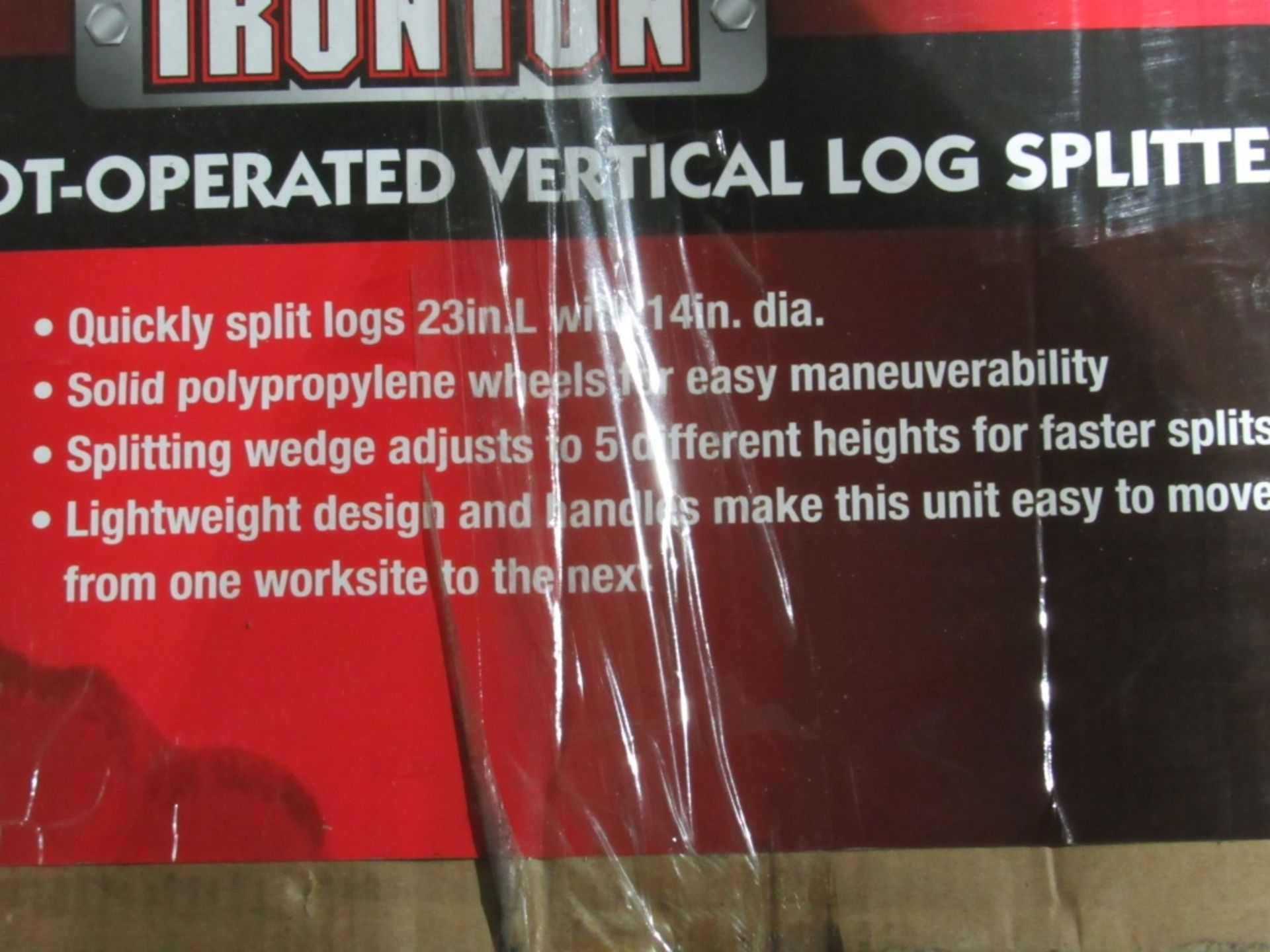8 Ton Log Splitter- MFR - Ironton 8 Ton Foot Operated Vertical - Bild 5 aus 10