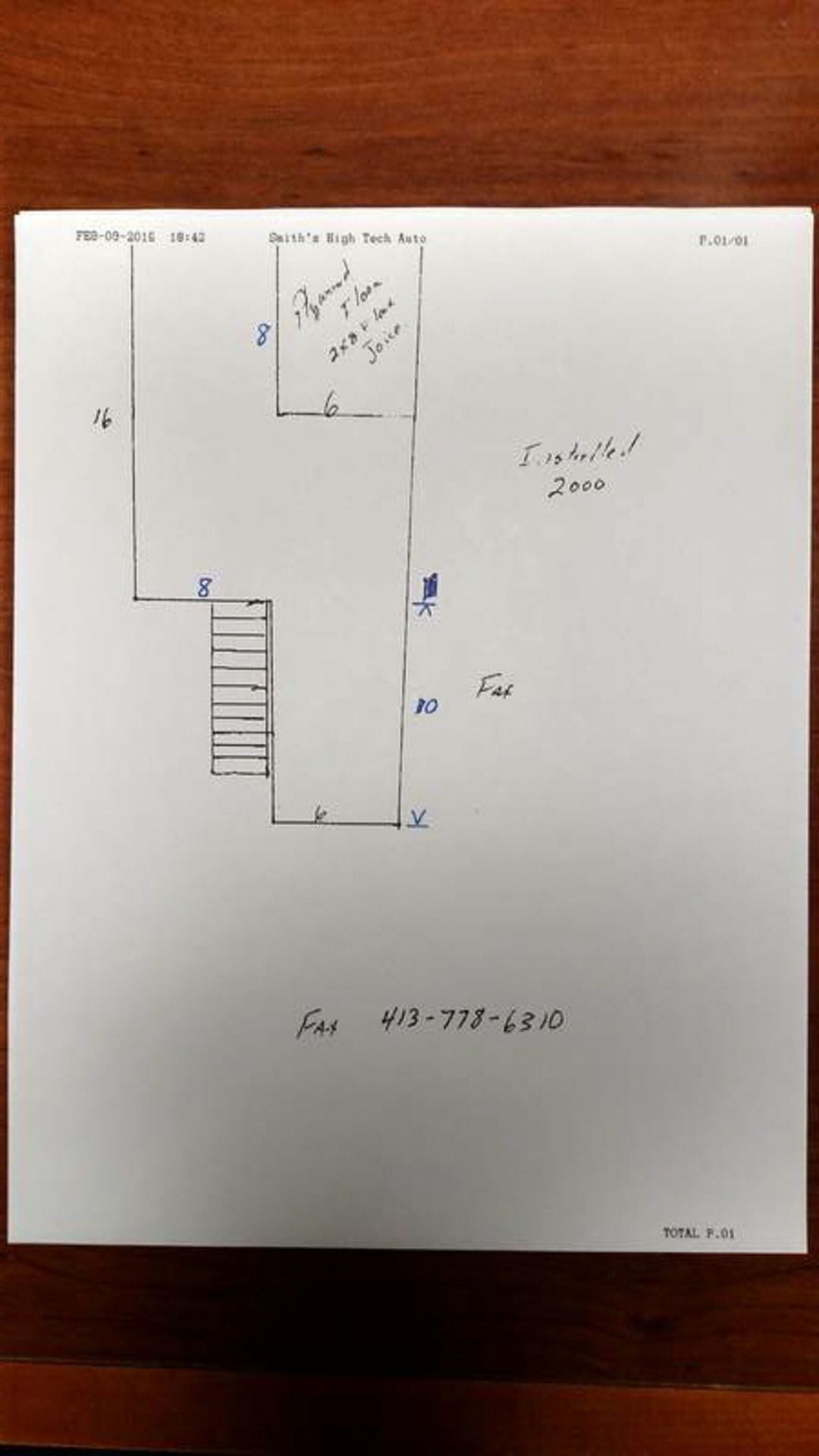 EQUIPTO Steel Mezzanine w/ Single Stairway and Railing, Installed 2000, (approx.) 14'x 16' + 6'x 10' - Image 15 of 15