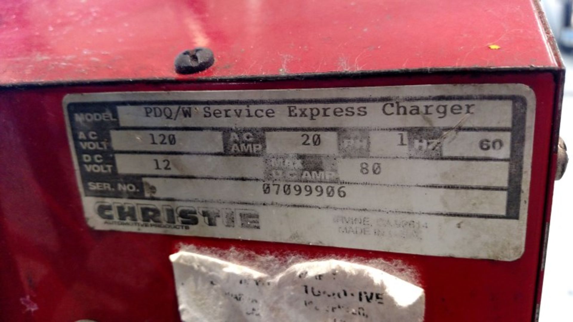 Christie PDQ Service Express Battery Charger - Image 2 of 2