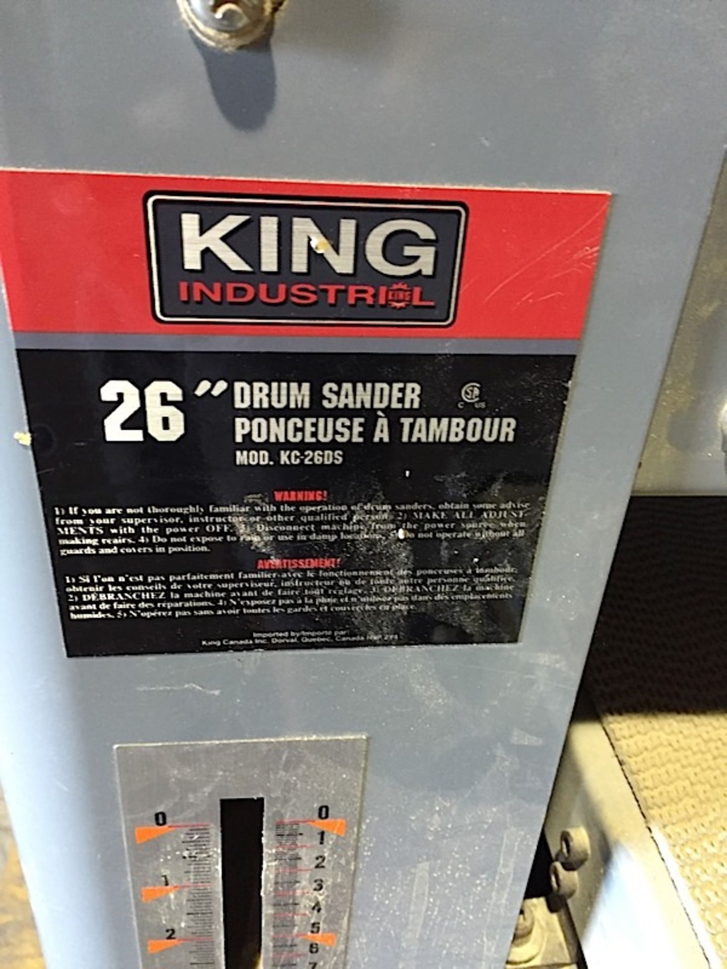 KING DRUM SANDER (KC-26DS) - Image 2 of 3