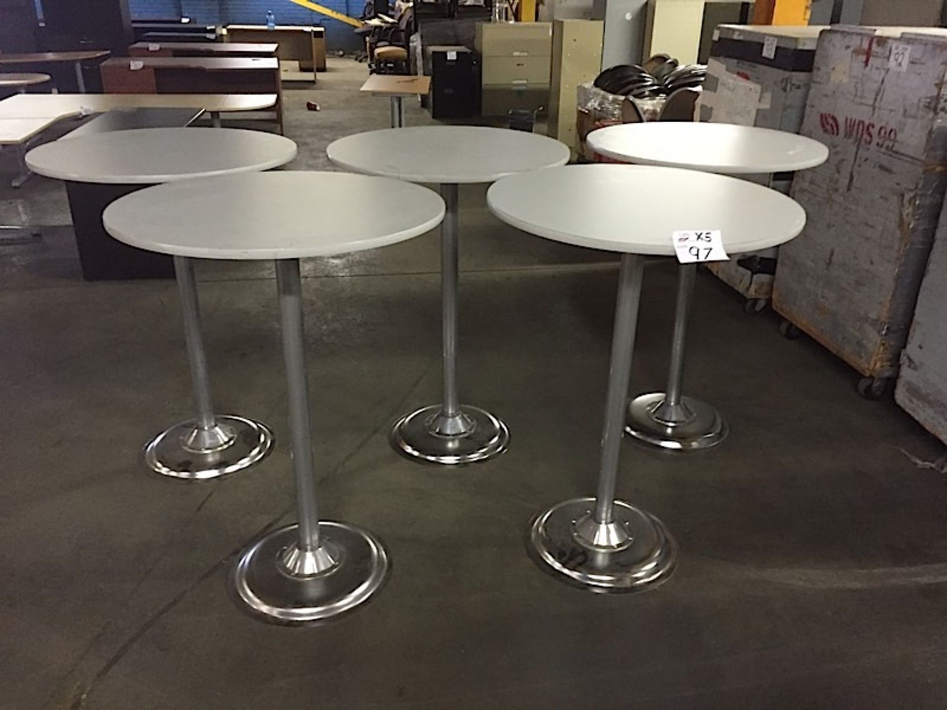 TRADE SHOW TABLES (THEY BREAK DOWN INTO 3 PIECES EASILY) (BIDDING PER TABLE, MULTIPLIED BY