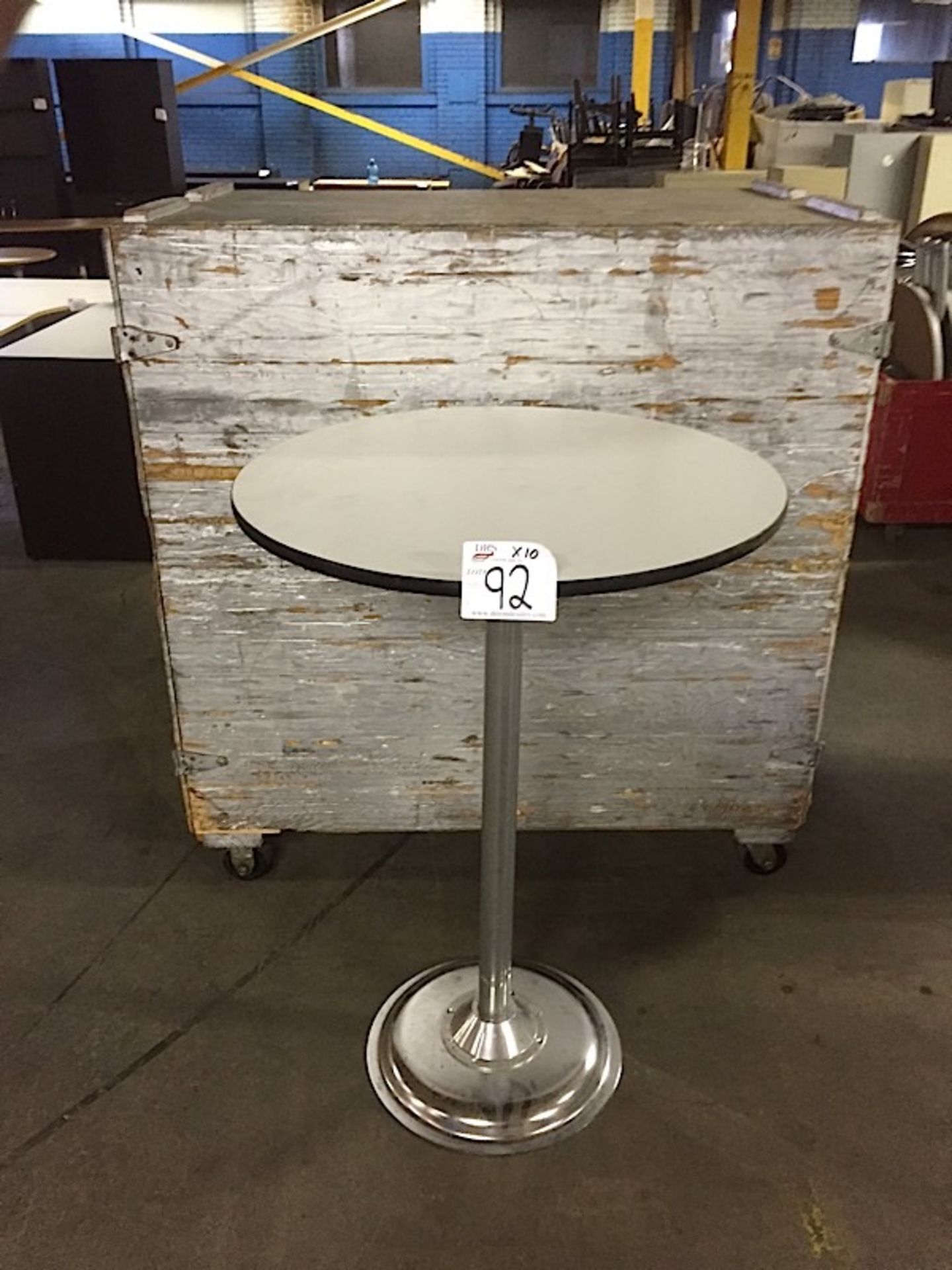 TRADE SHOW TABLES (THEY BREAK DOWN INTO 3 PIECES EASILY) (BIDDING PER TABLE, MULTIPLIED BY