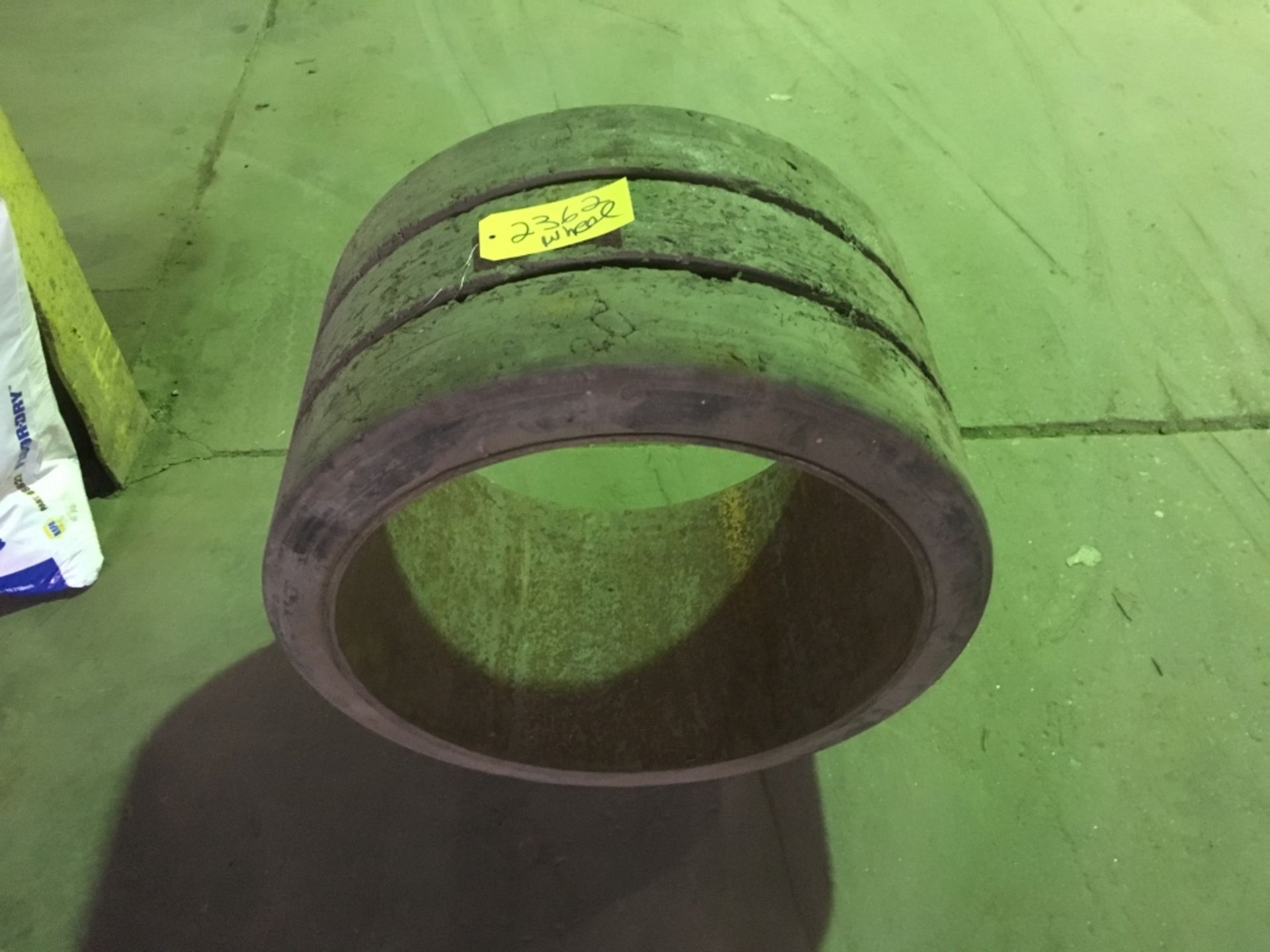 Solid rubber wheel for forklift.