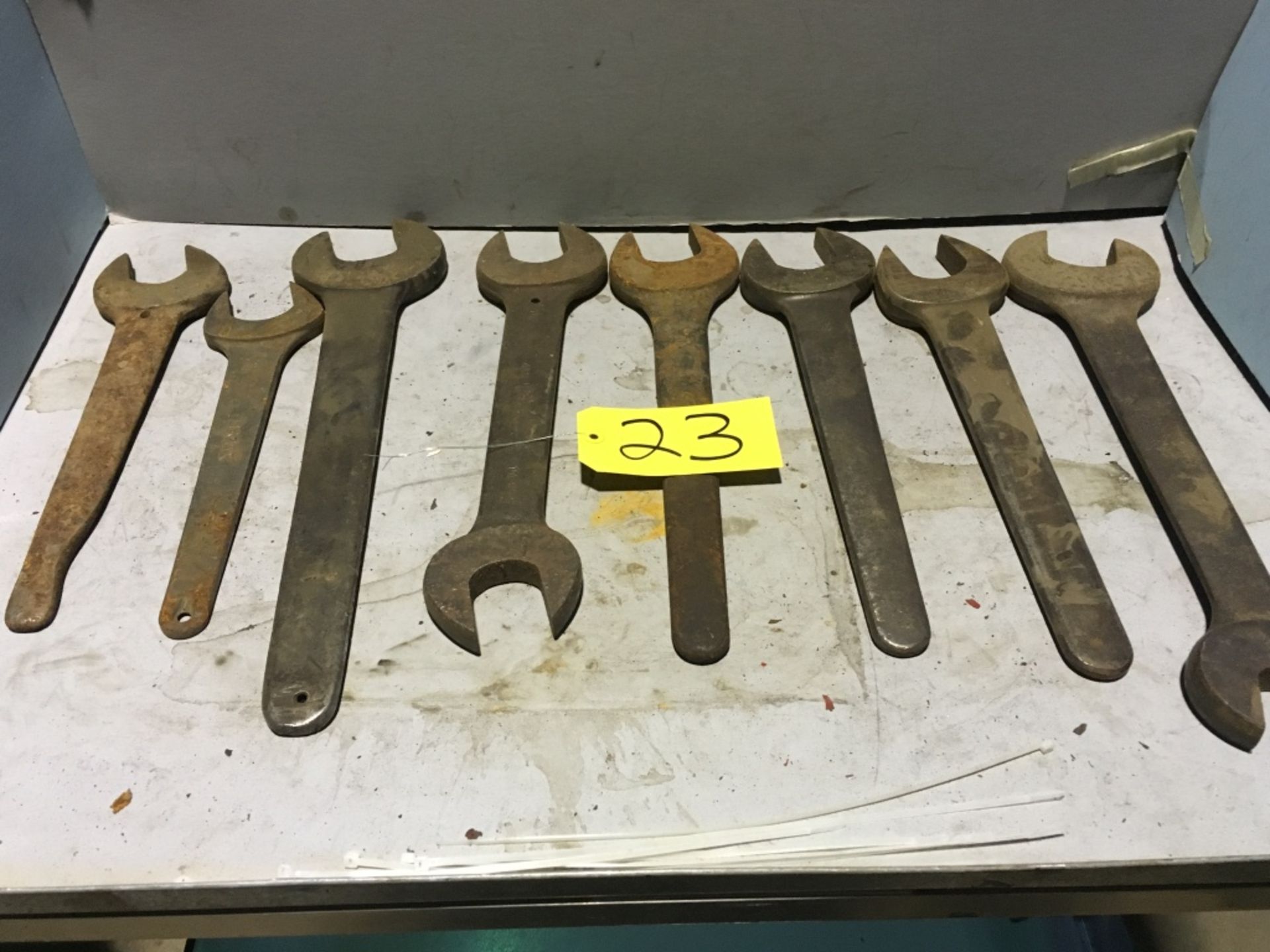 Approximately (8), assorted open end wrenches.