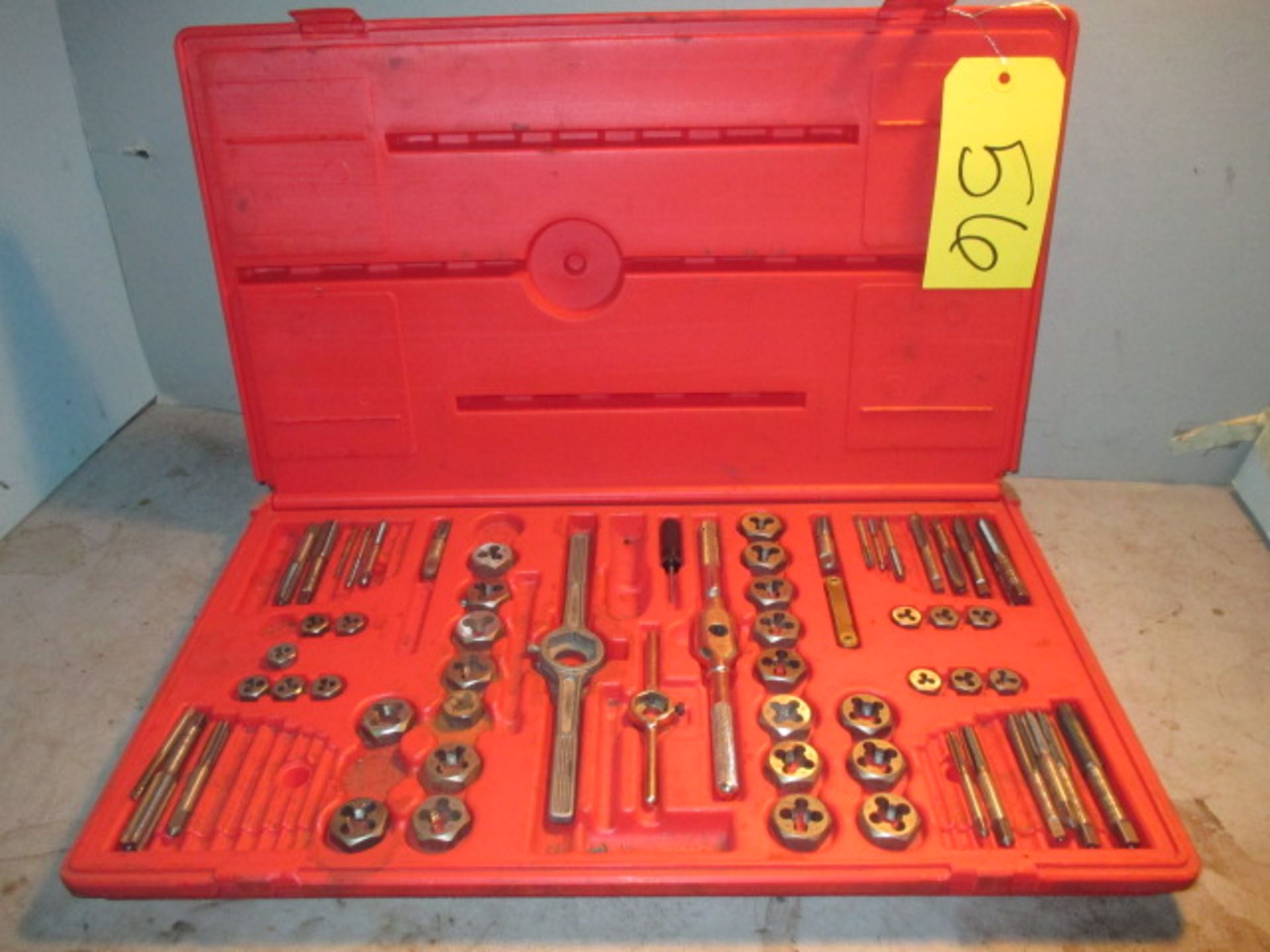 Irwin tap and die set, incomplete, fractional and metric combo set.