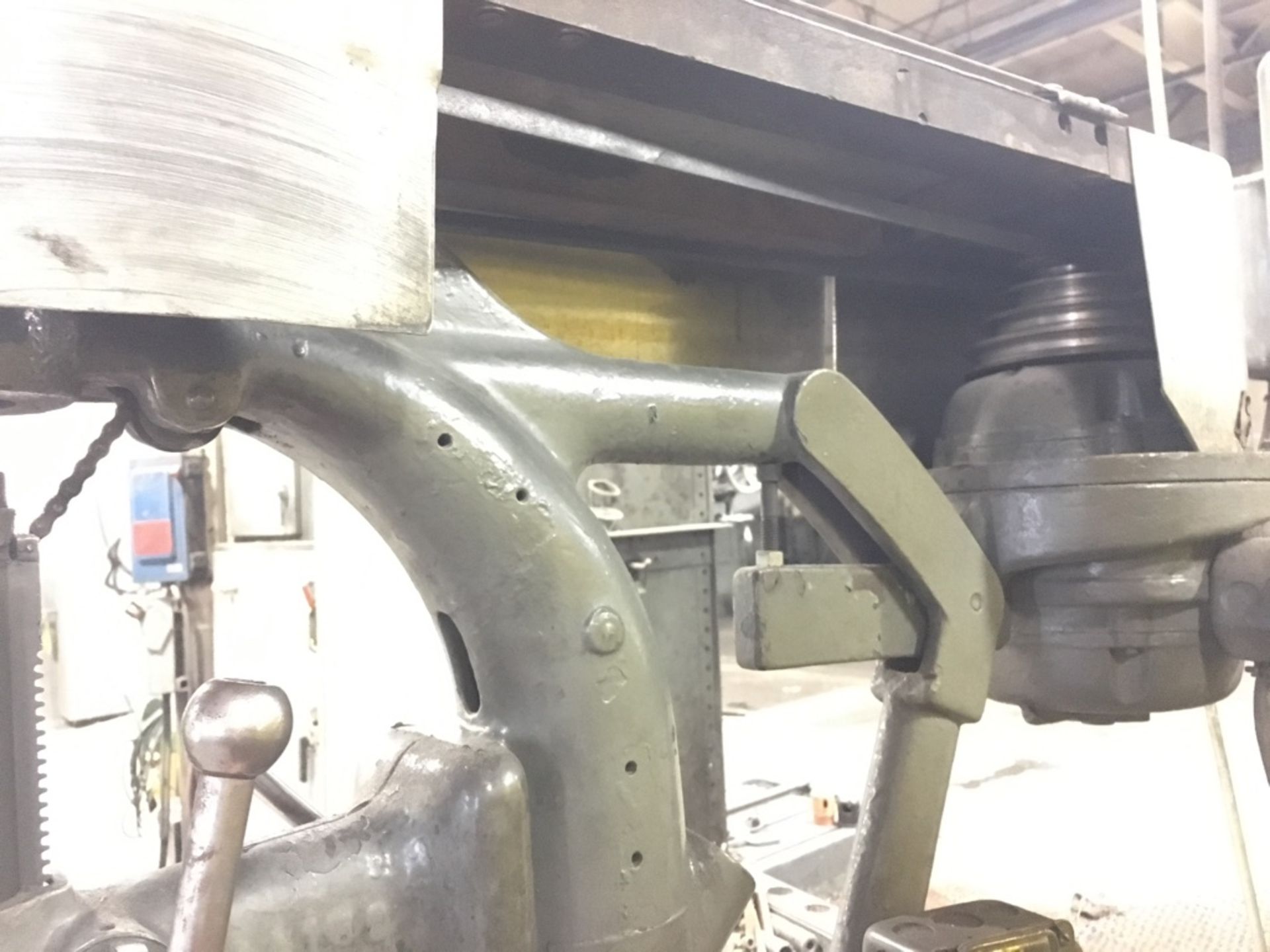Shop built drill press, 7" throat, step pulley head - Image 2 of 3