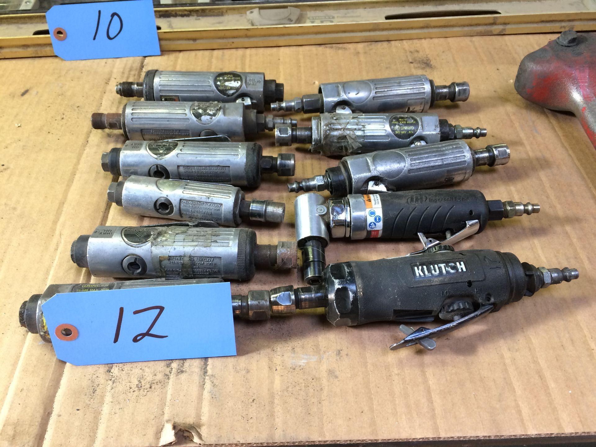 Lot of Assorted Pneumatic Grinders