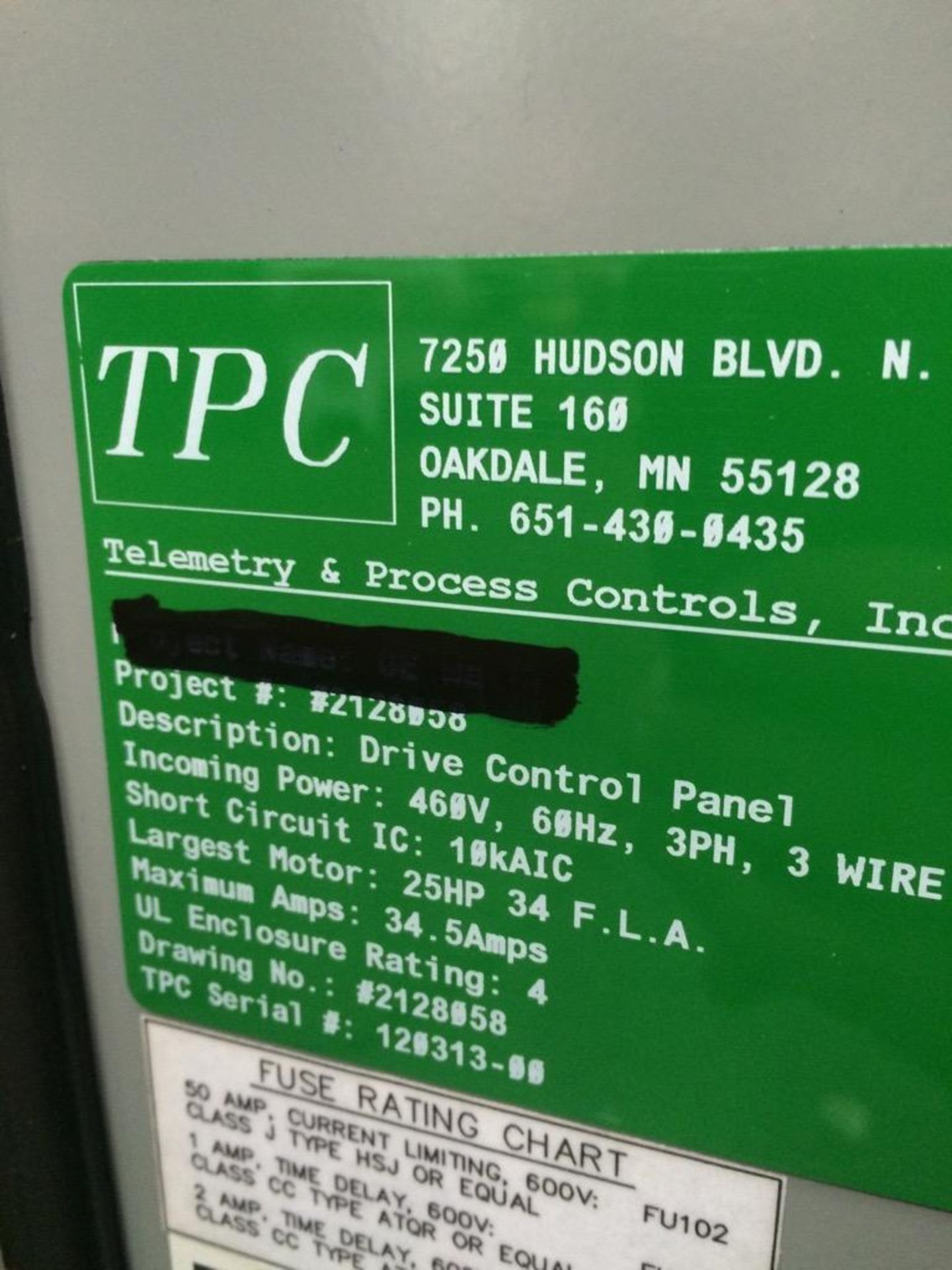 Never Installed TCP 25HP ABB VFD Enclosure Serial Number 120313-00 Includes Cooling Fans, Breakers, - Image 11 of 13