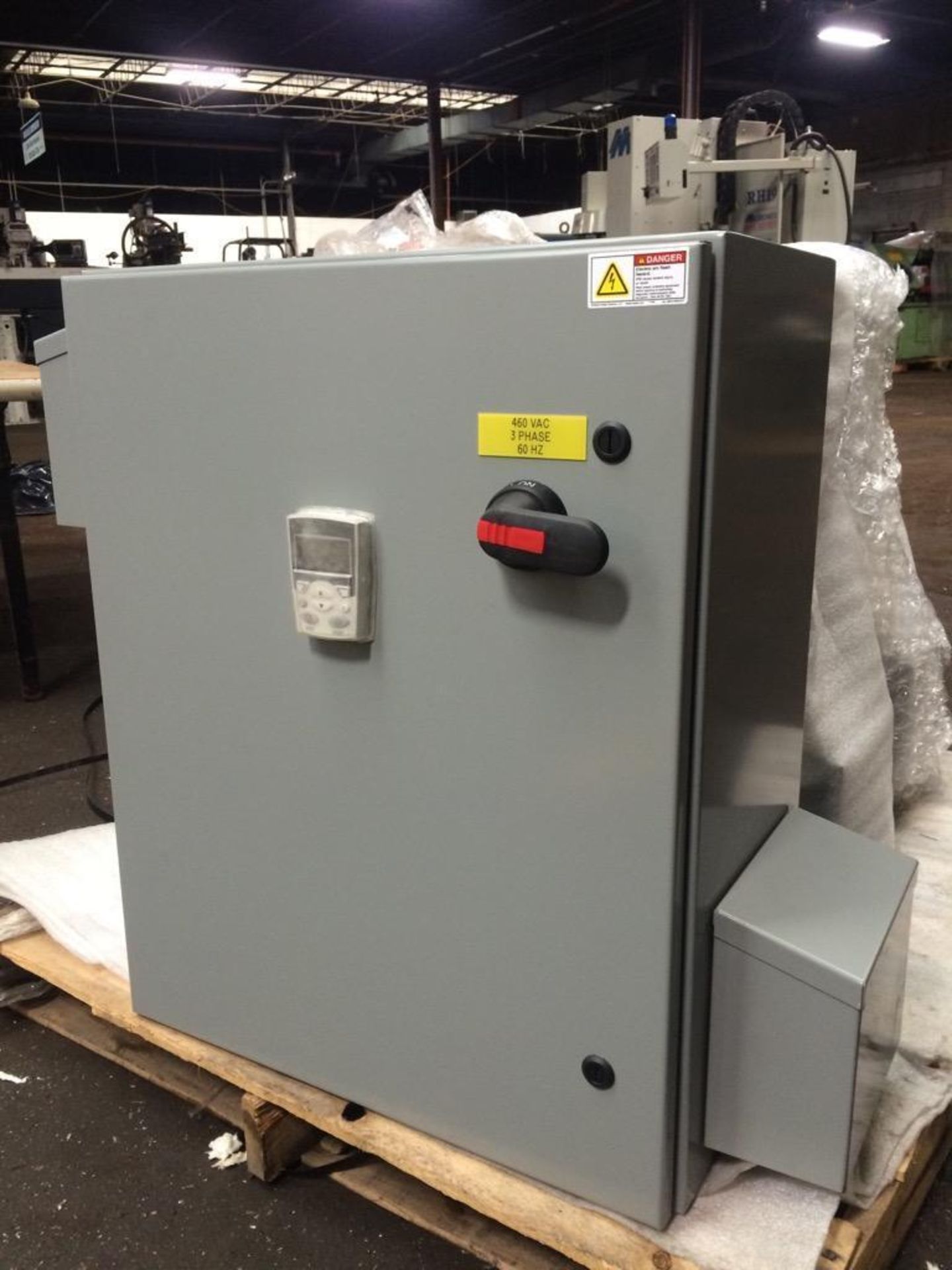 Never Installed TCP 25HP ABB VFD Enclosure Serial Number 120313-00 Includes Cooling Fans, Breakers,