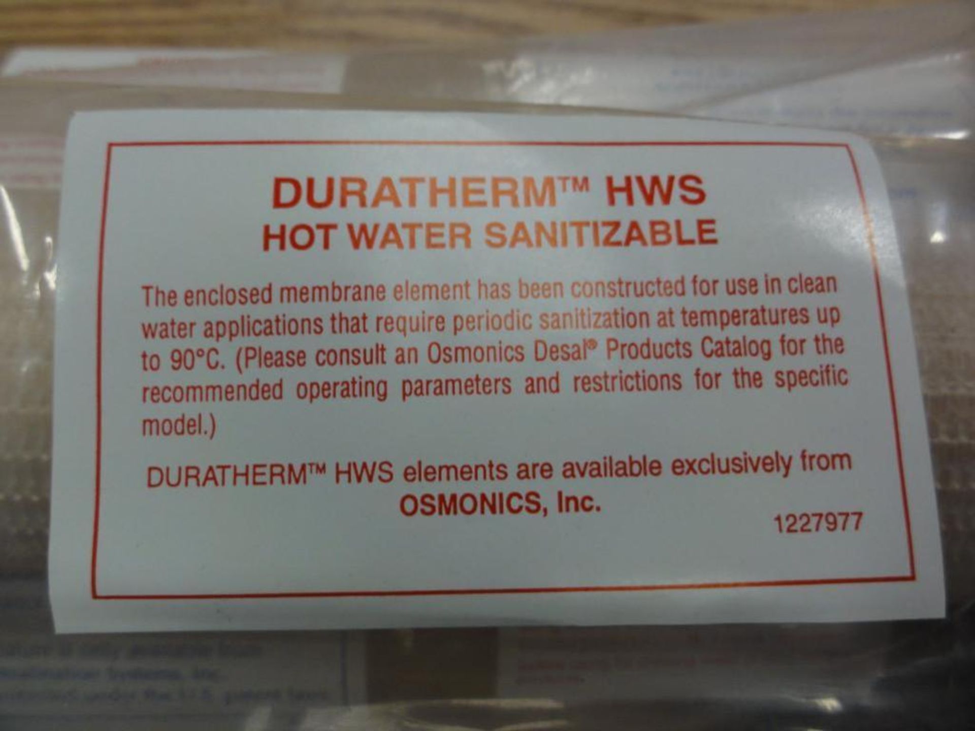 (3) NEW Duratherm HWS R02526, Hot Water Sanitizable Elements, 2-1/2" Diameter x 24" Length - Image 5 of 6