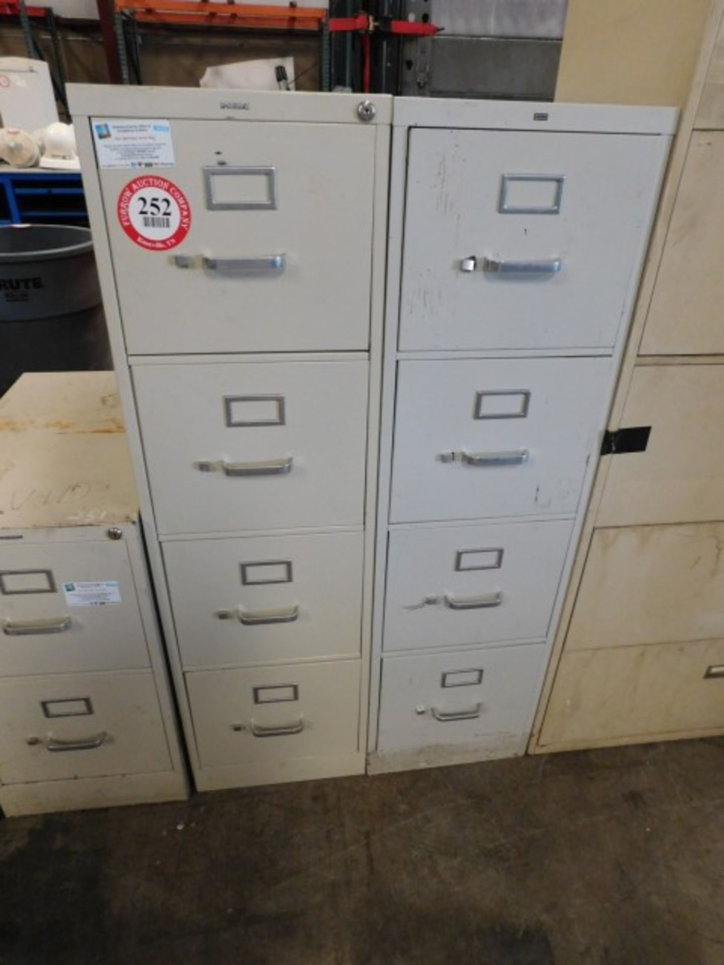 (2) 4-Drawer Metal File Cabinets