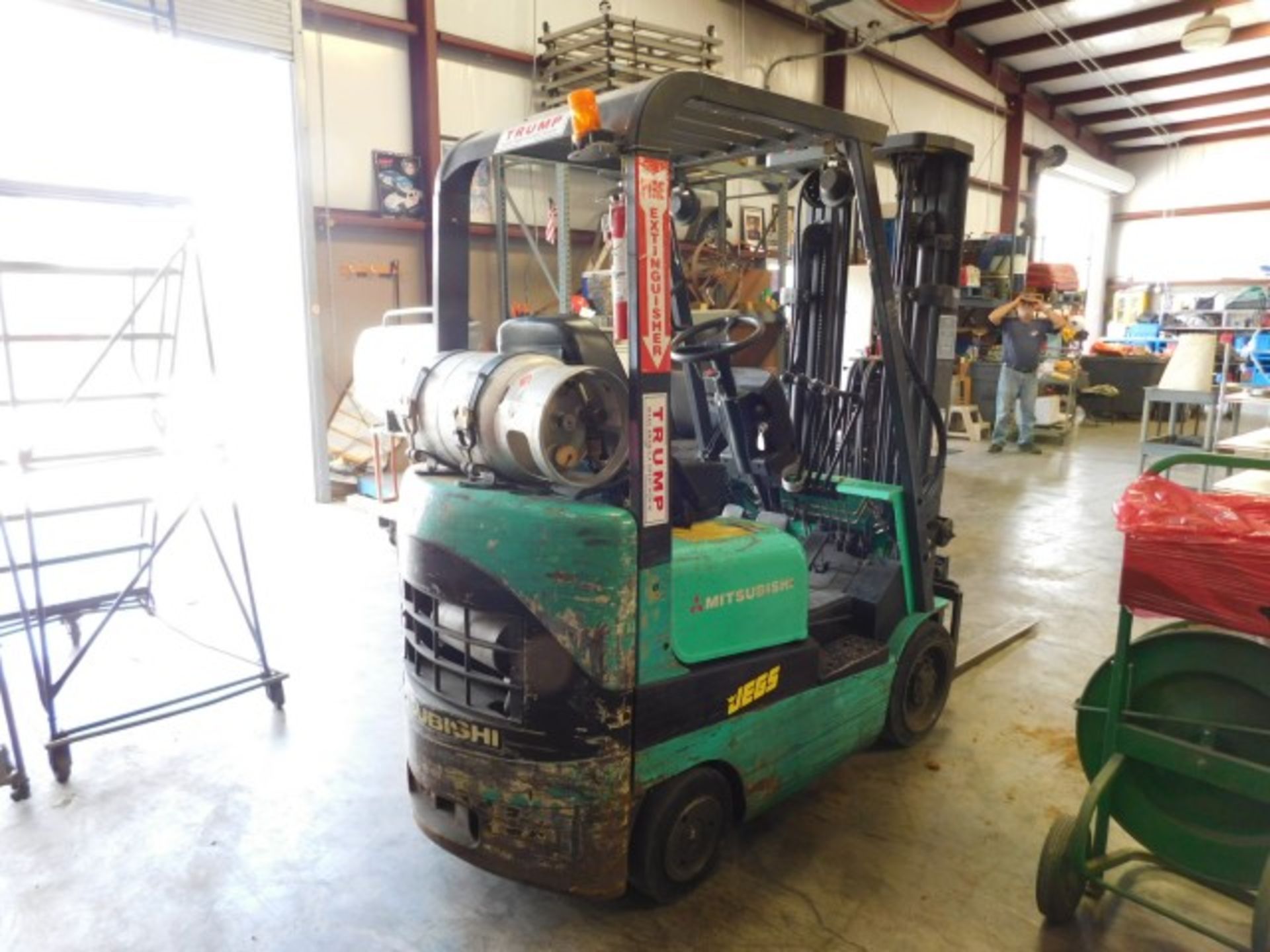 Mitsubishi Forklift Mdl FCC15K, 3,000LB, Solid Tire, 188" Lift, LP Gas, Side Shift, 13,227Hrs, S/N - Image 3 of 3