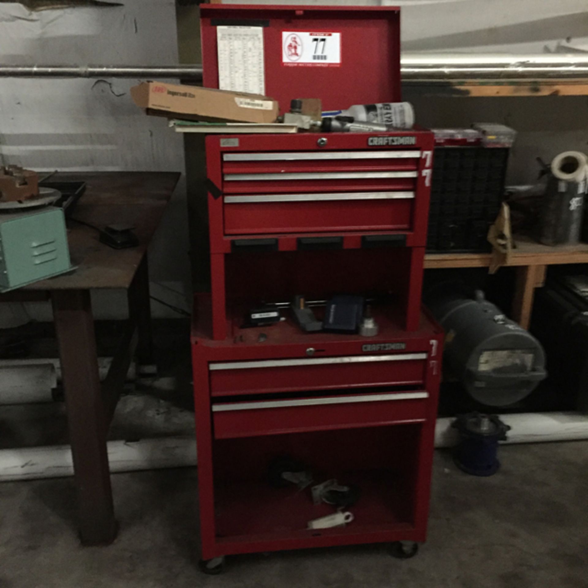 Craftsman 5-Drawer Tool Box on Casters, W/Contents, Sockets, Ratchets, Wrenches, etc