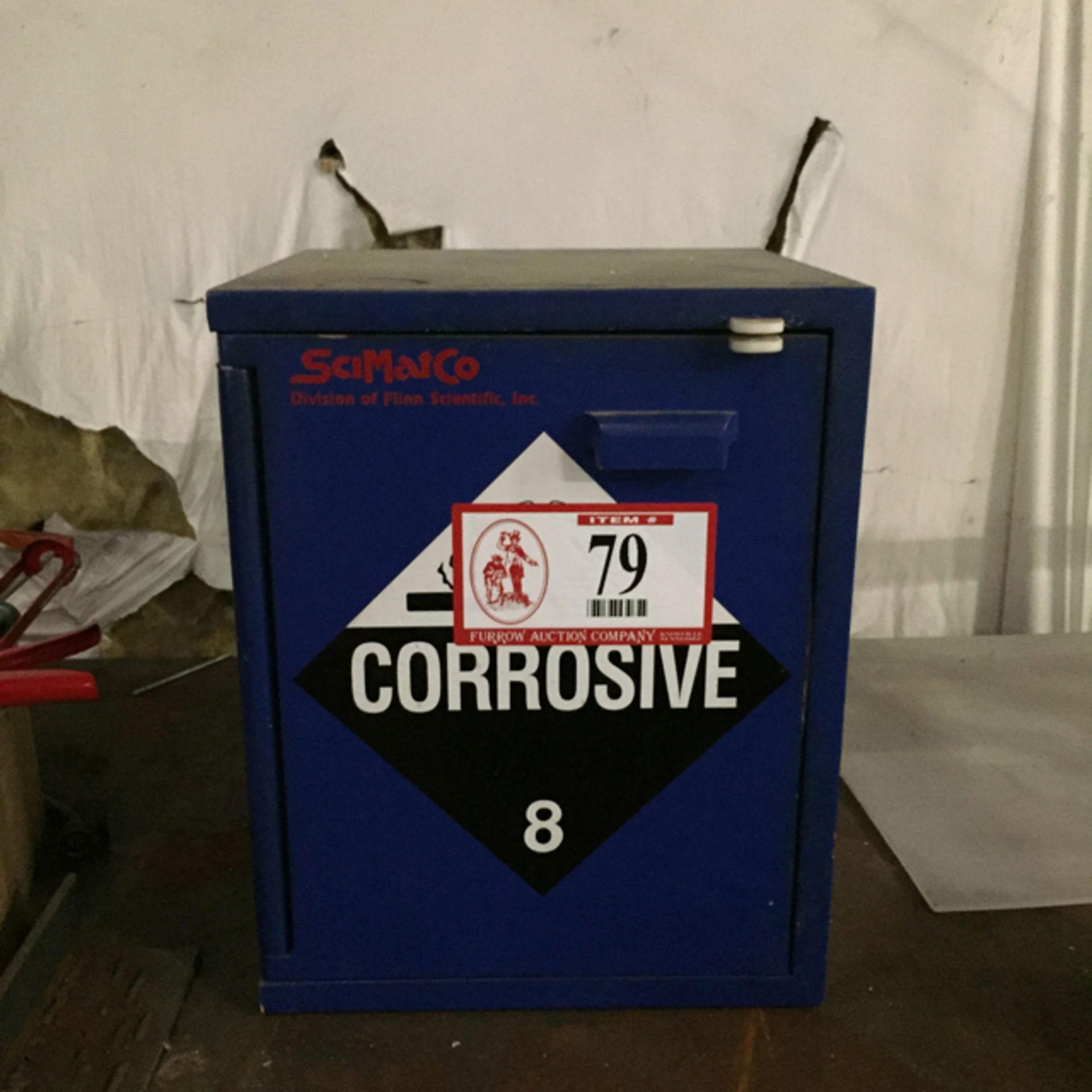 24" X 16" X 16" Corrosives Cabinet, W/Contents, Misc Chemicals