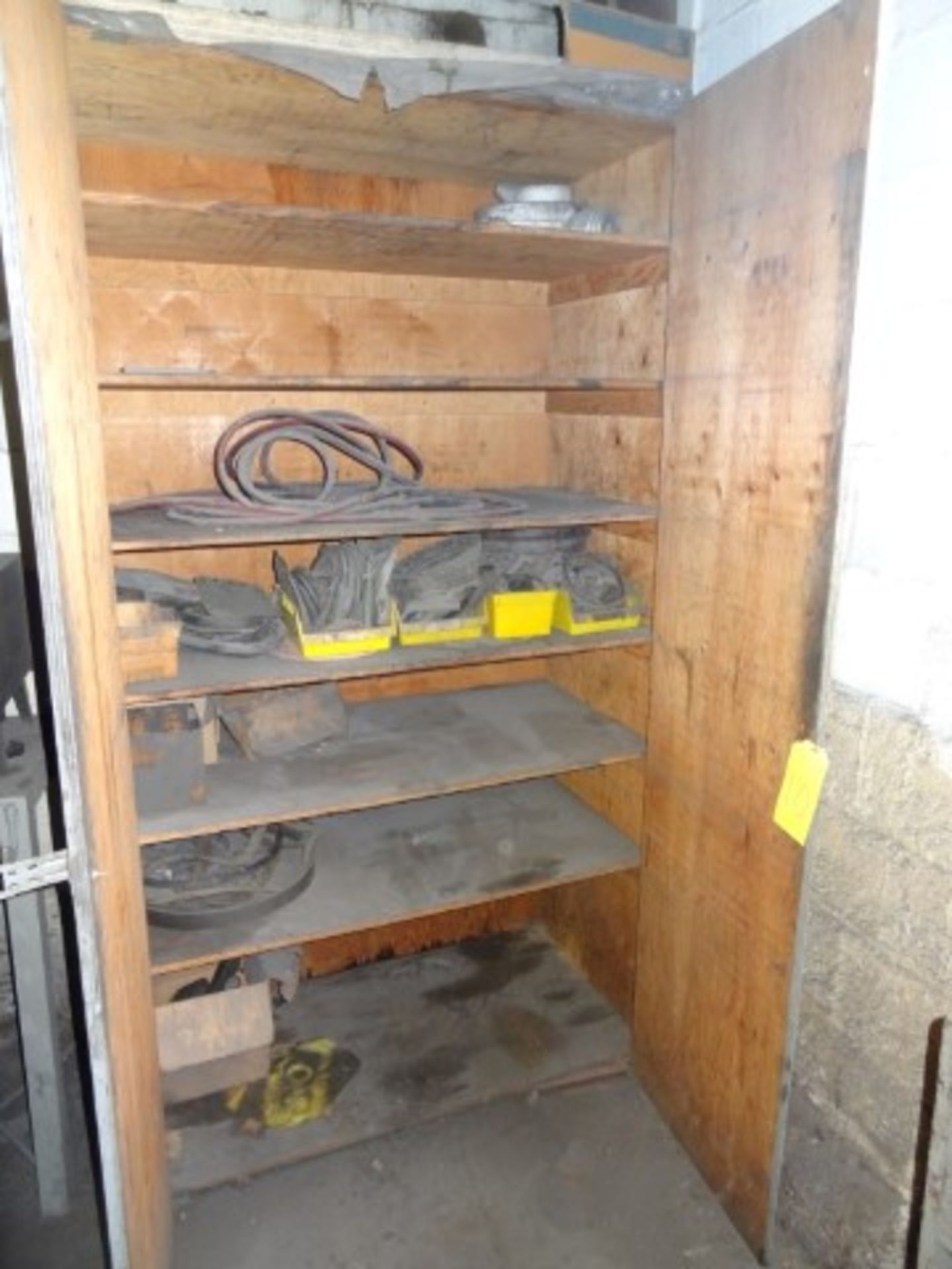 Wood Cabinet & Contents - Image 2 of 2